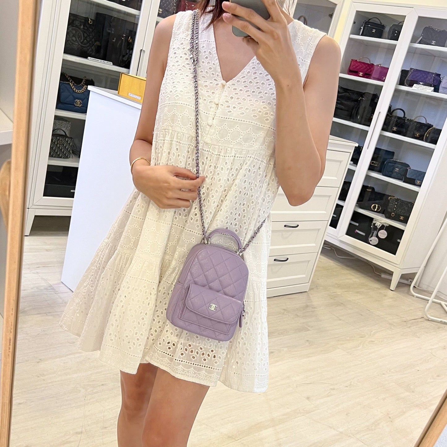 Chanel Mini Backpack in 24P Lilac Backpack - Rovelle Bags