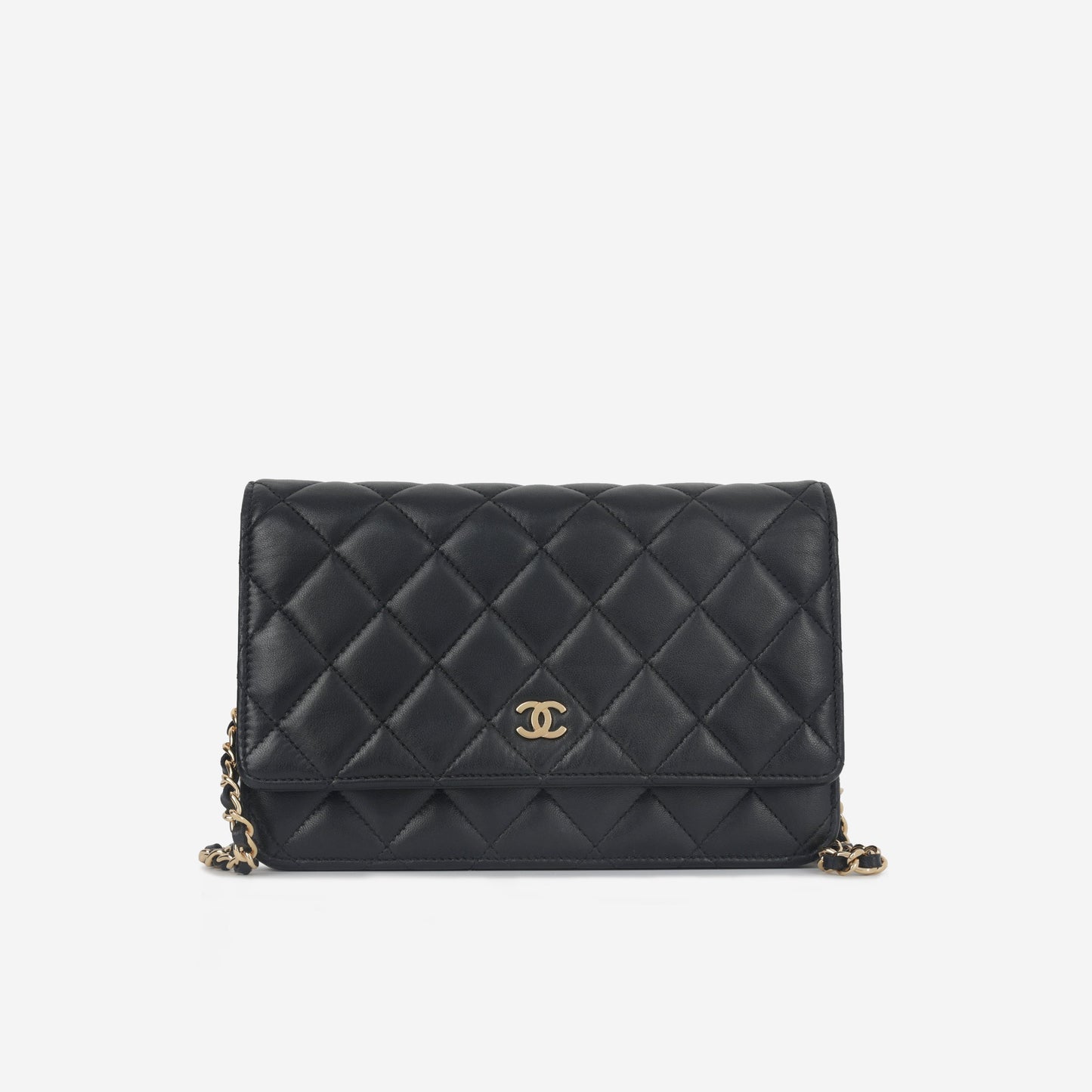 Chanel Wallet On Chain Lambskin Black Crossbody Lambskin