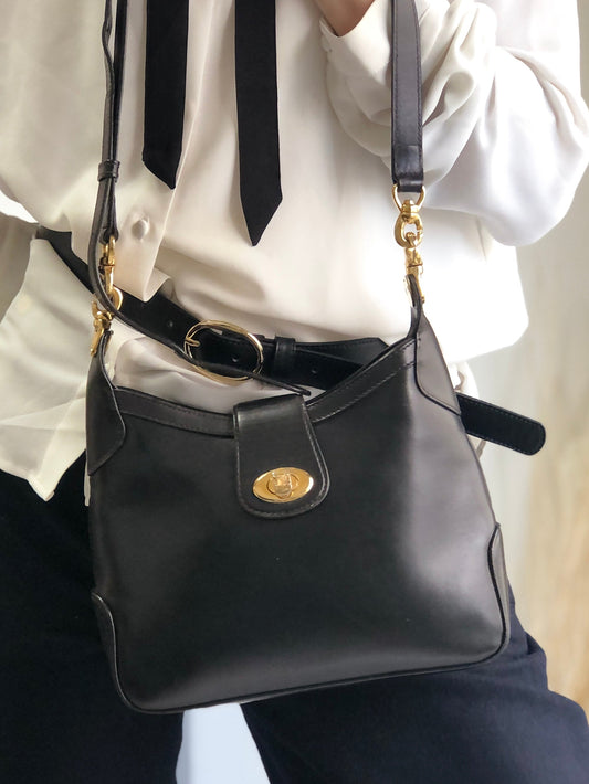 CELINE Turn Lock Shoulder bag Black rpzpkc