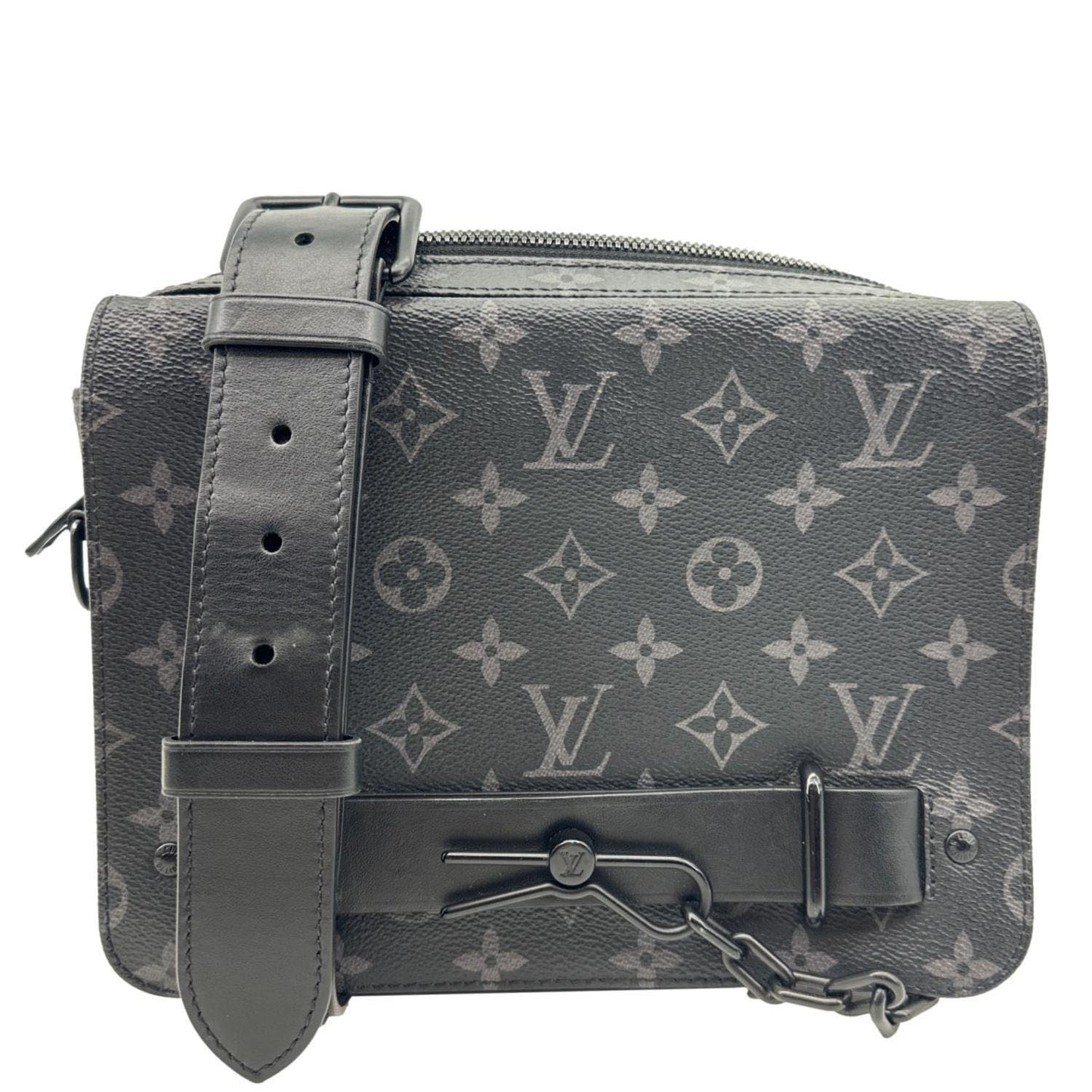 LOUIS VUITTON Steamer Monogram Eclipse Messenger Bag Black
