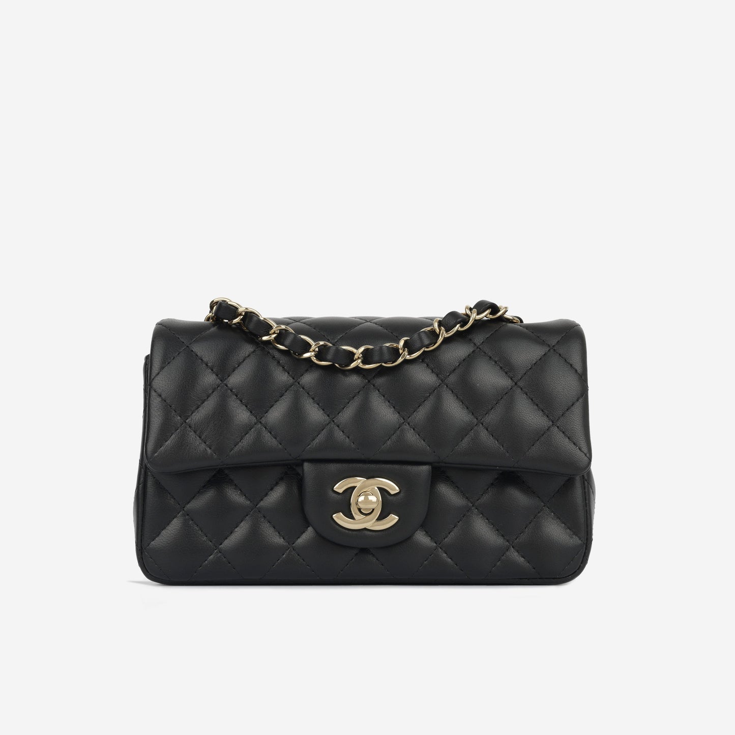 Chanel Classic Flap Lambskin Black Shoulder Bag Style 127