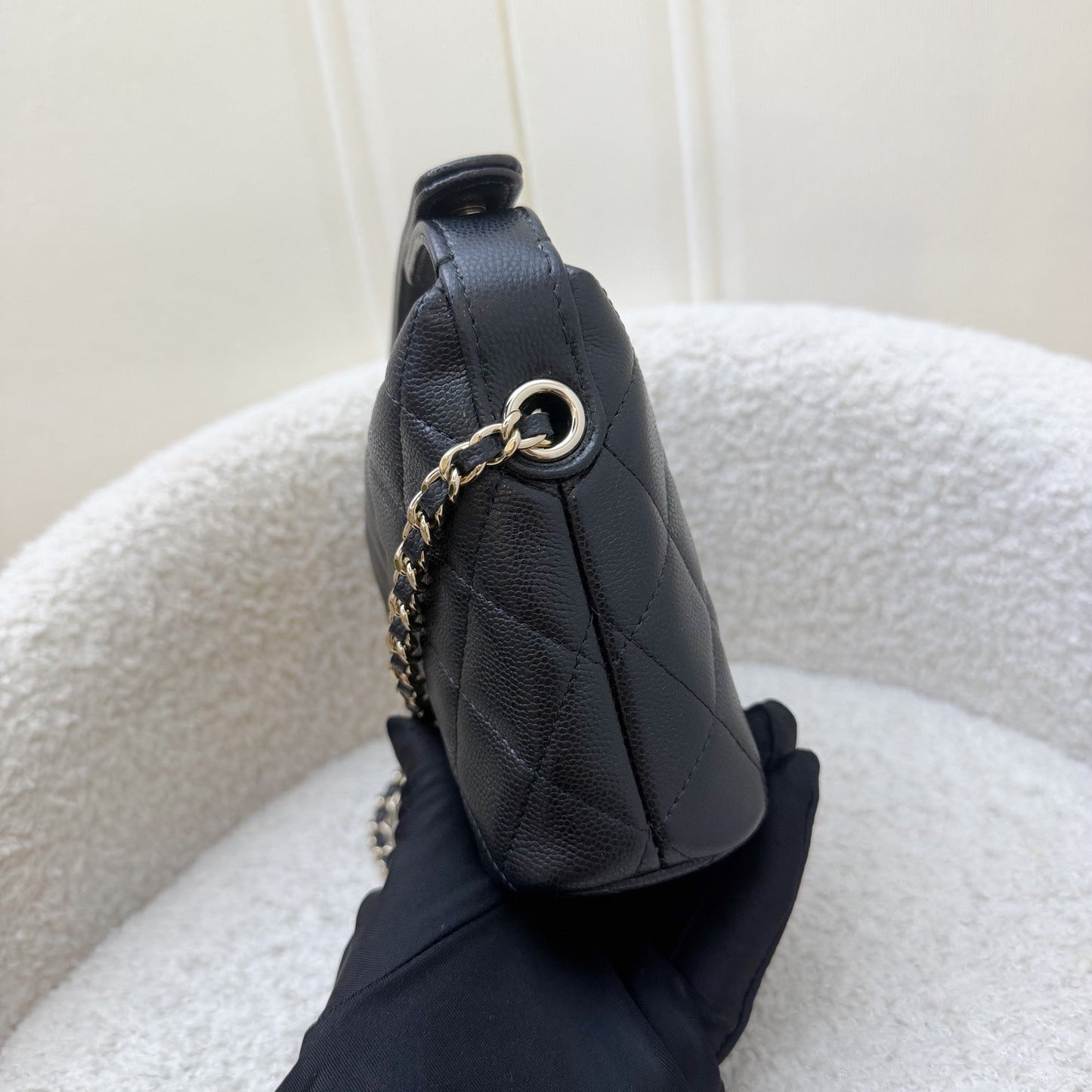 Chanel Classic Quilted Hobo Clutch on Shoulder Bag - Rovelle Bags