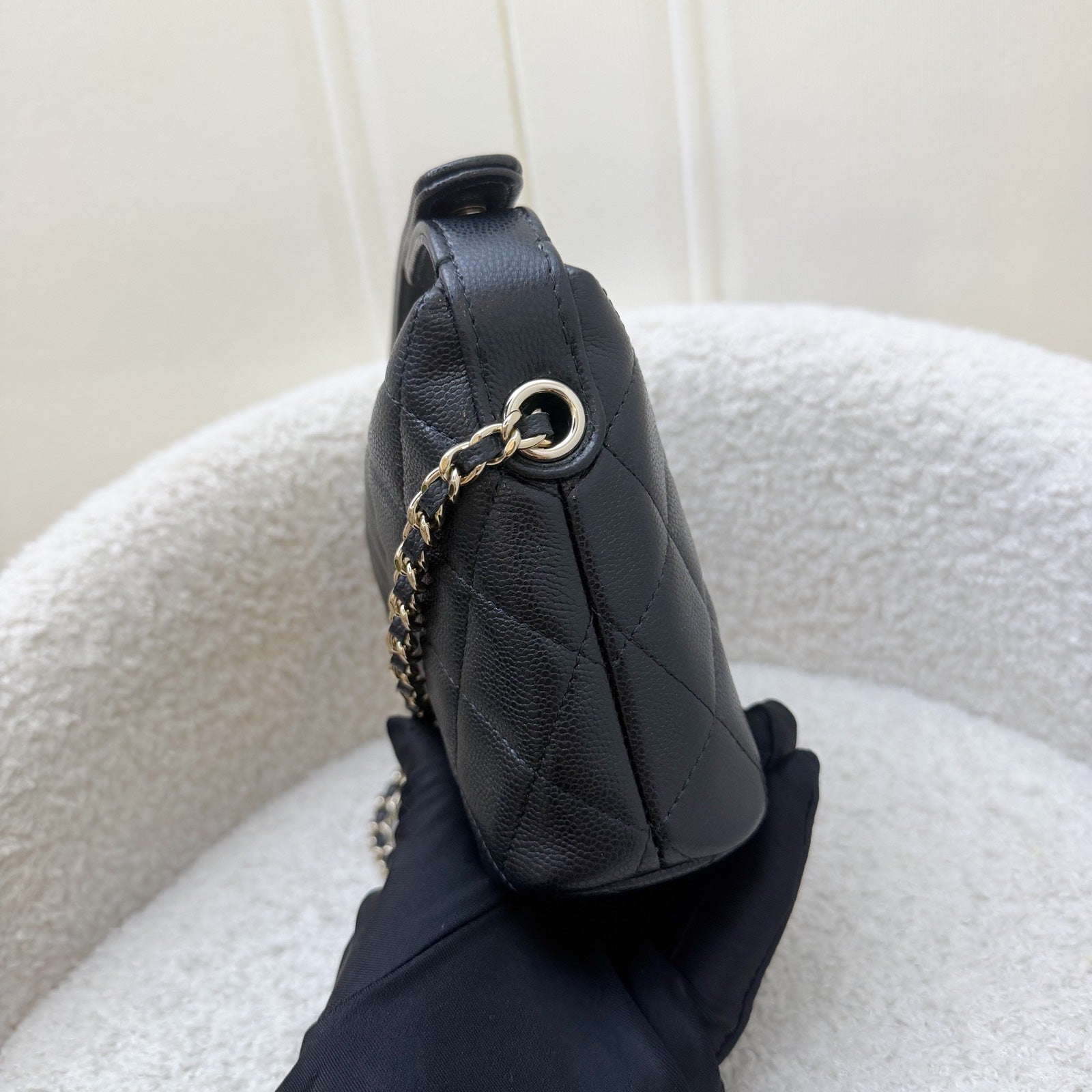 Chanel Classic Quilted Hobo Clutch on Shoulder Bag - Rovelle Bags