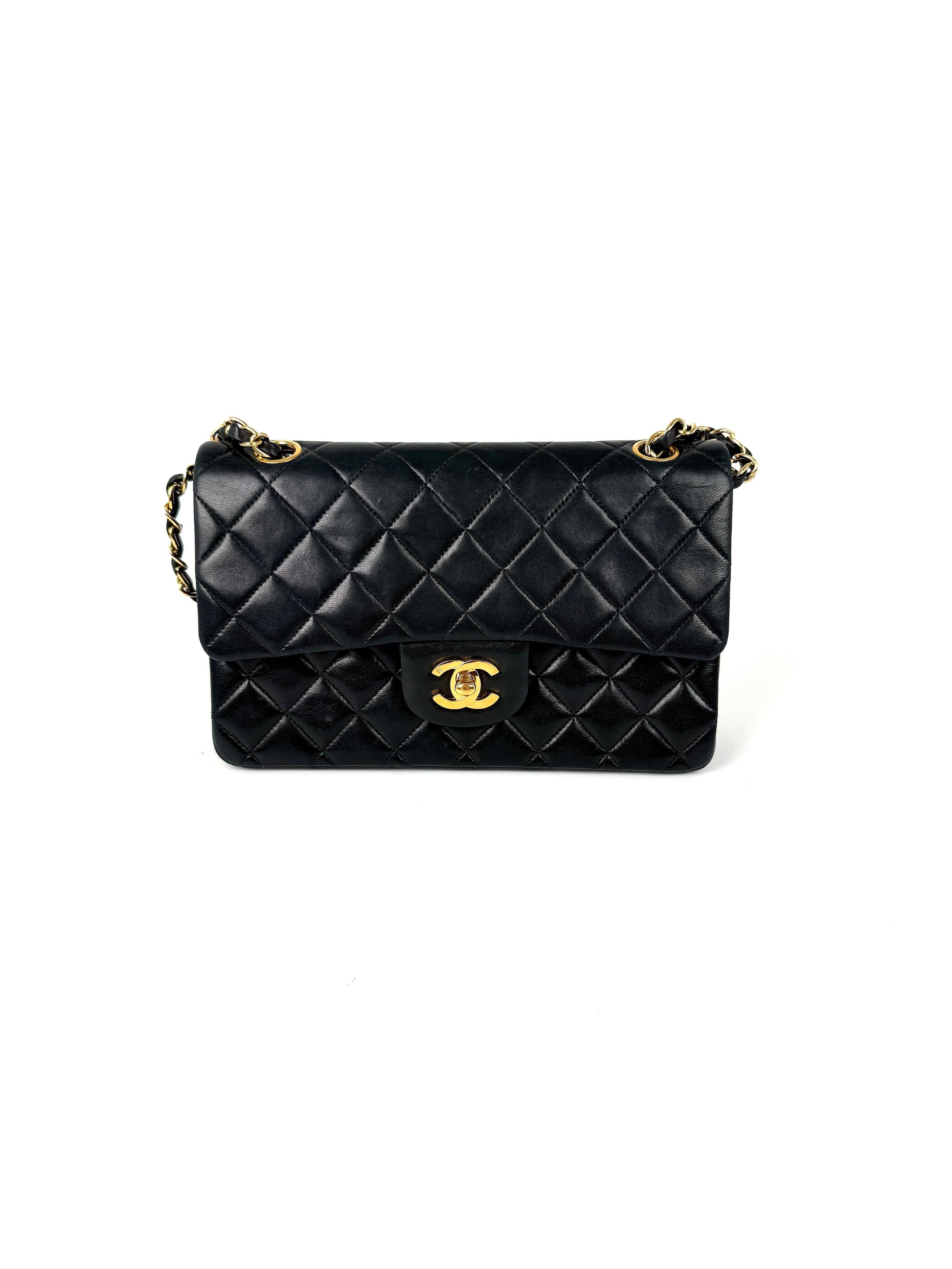 Chanel Small Classic Quilted Lambskin Leather Flap Bag - Rovelle Bags