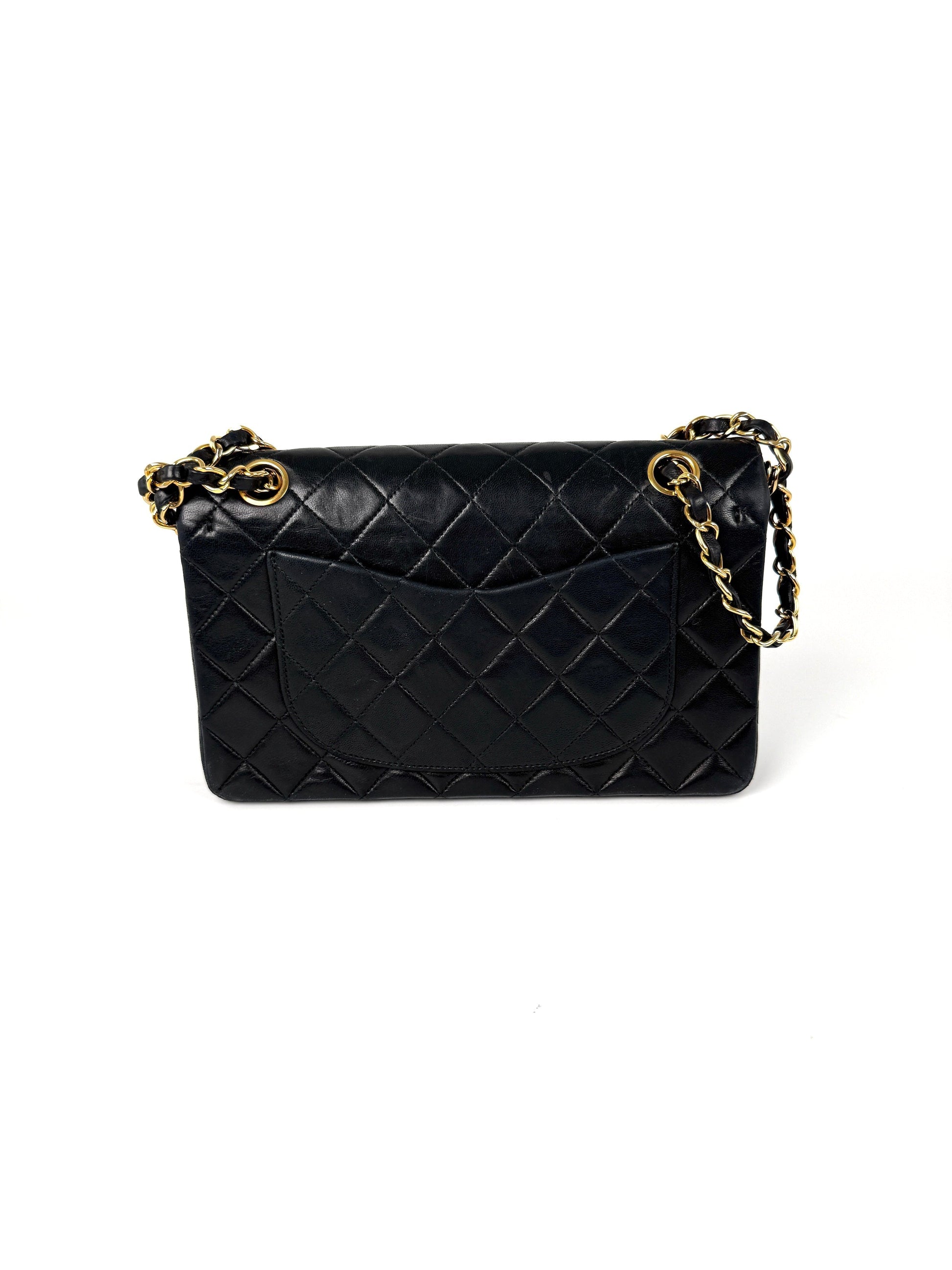 Chanel Small Classic Quilted Lambskin Leather Flap Bag - Rovelle Bags