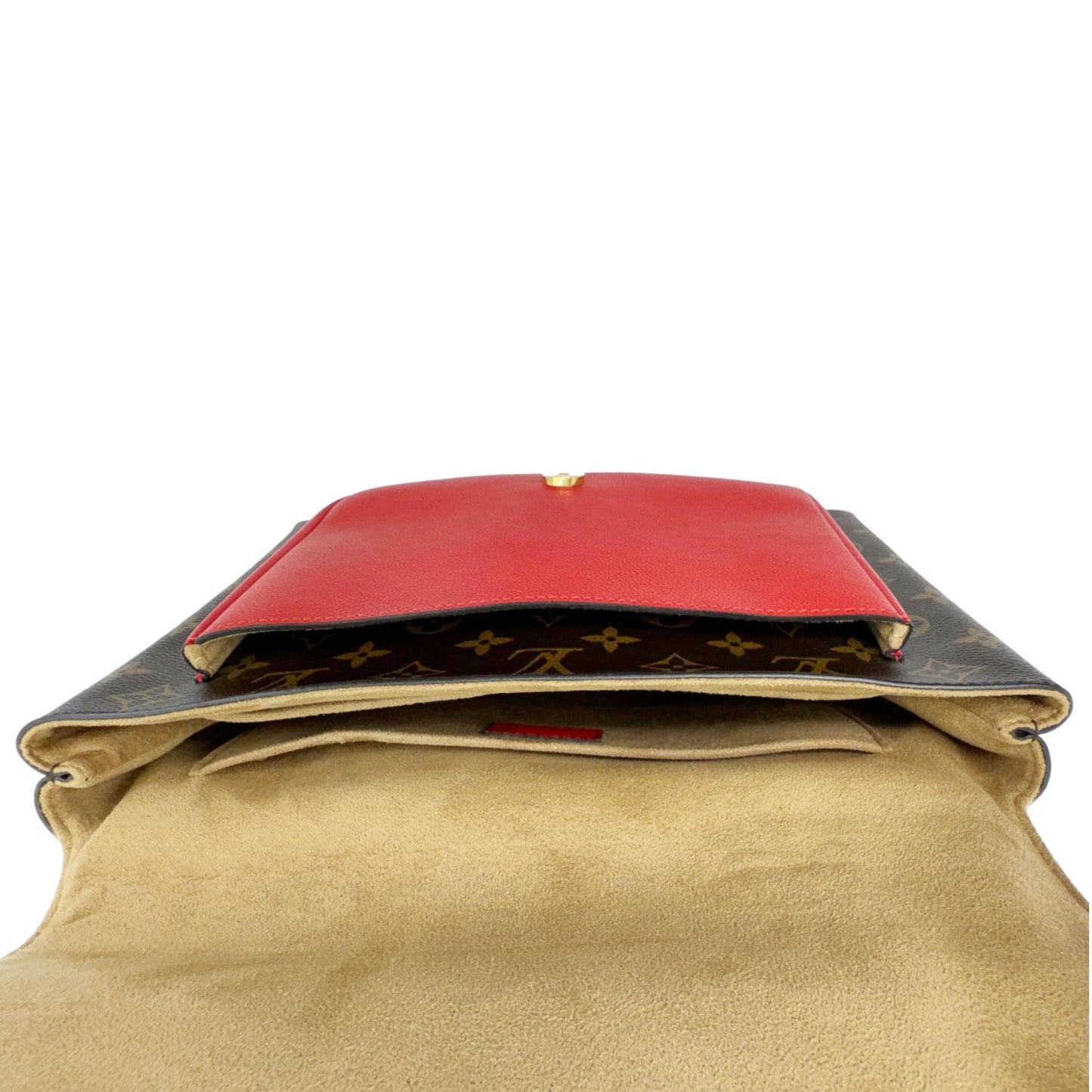 LOUIS VUITTON Marignan Monogram Canvas Shoulder Bag Coquelicot