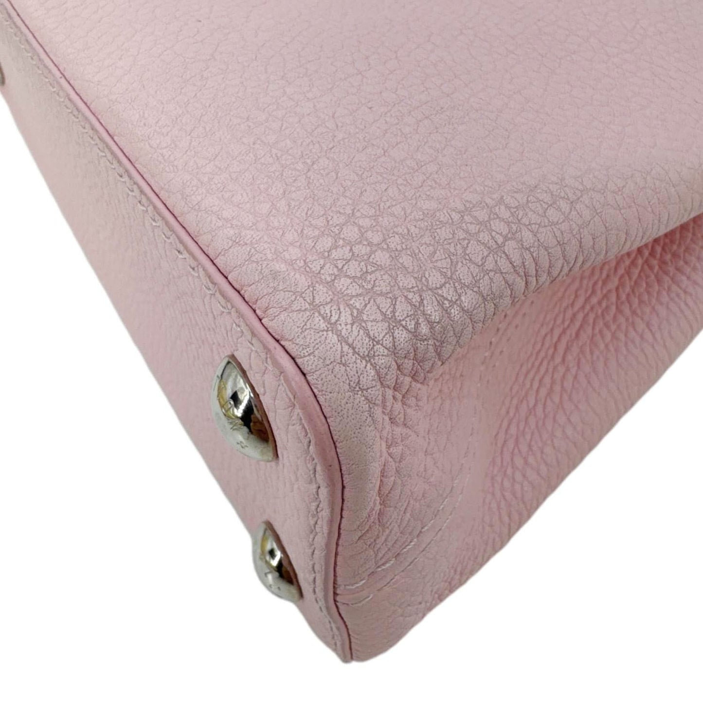 LOUIS VUITTON Capucines BB Taurillon Leather Crossbody Bag Pink