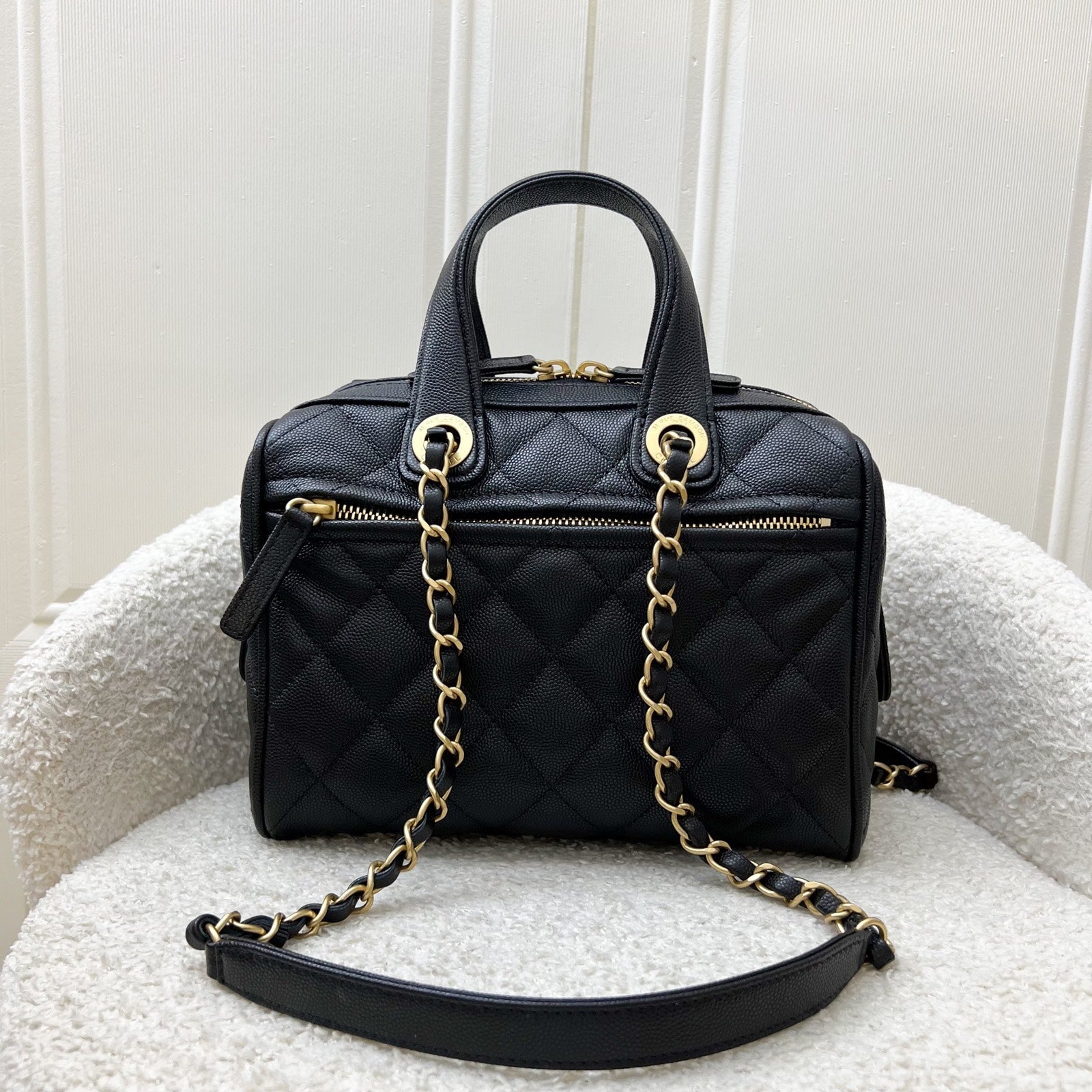 Chanel 25A Small Bowling Handbag - Rovelle Bags