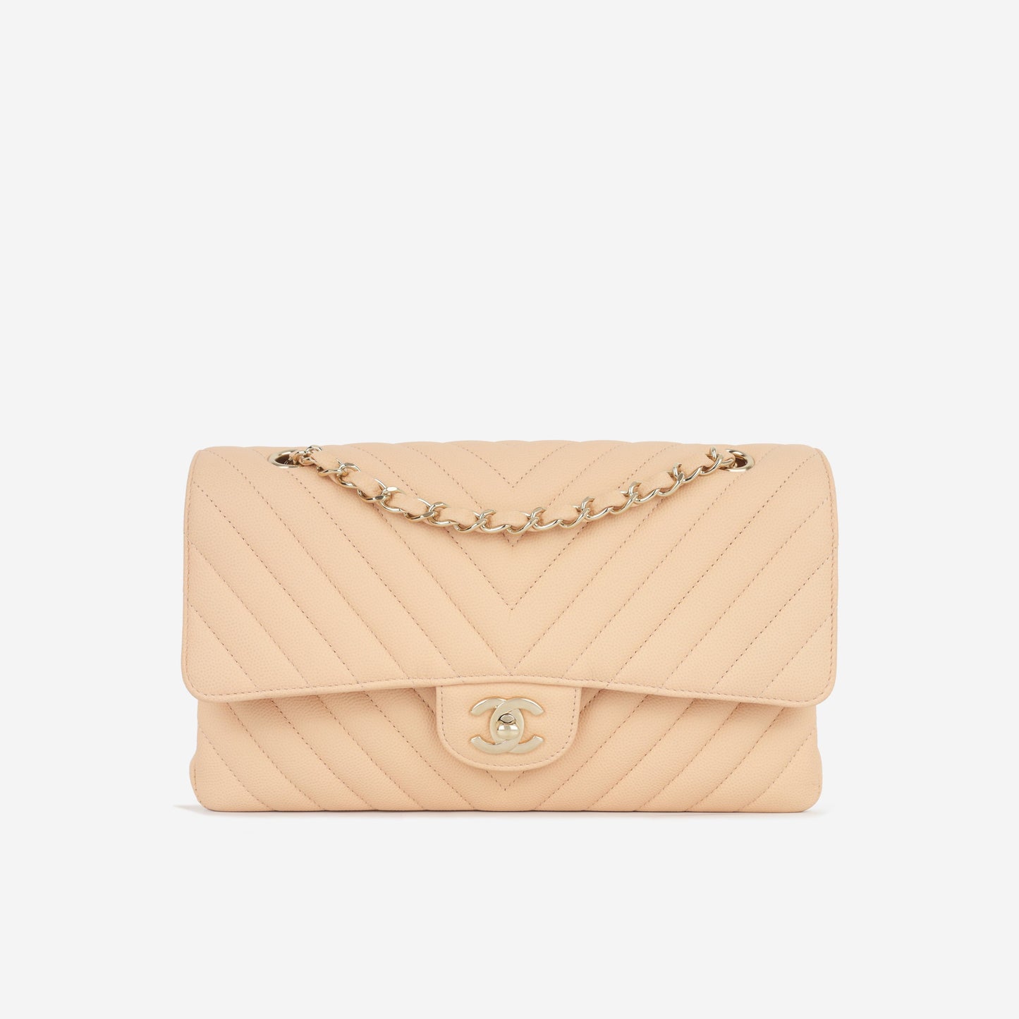 Chanel Classic Flap Lambskin Gold Shoulder Bag Style 118