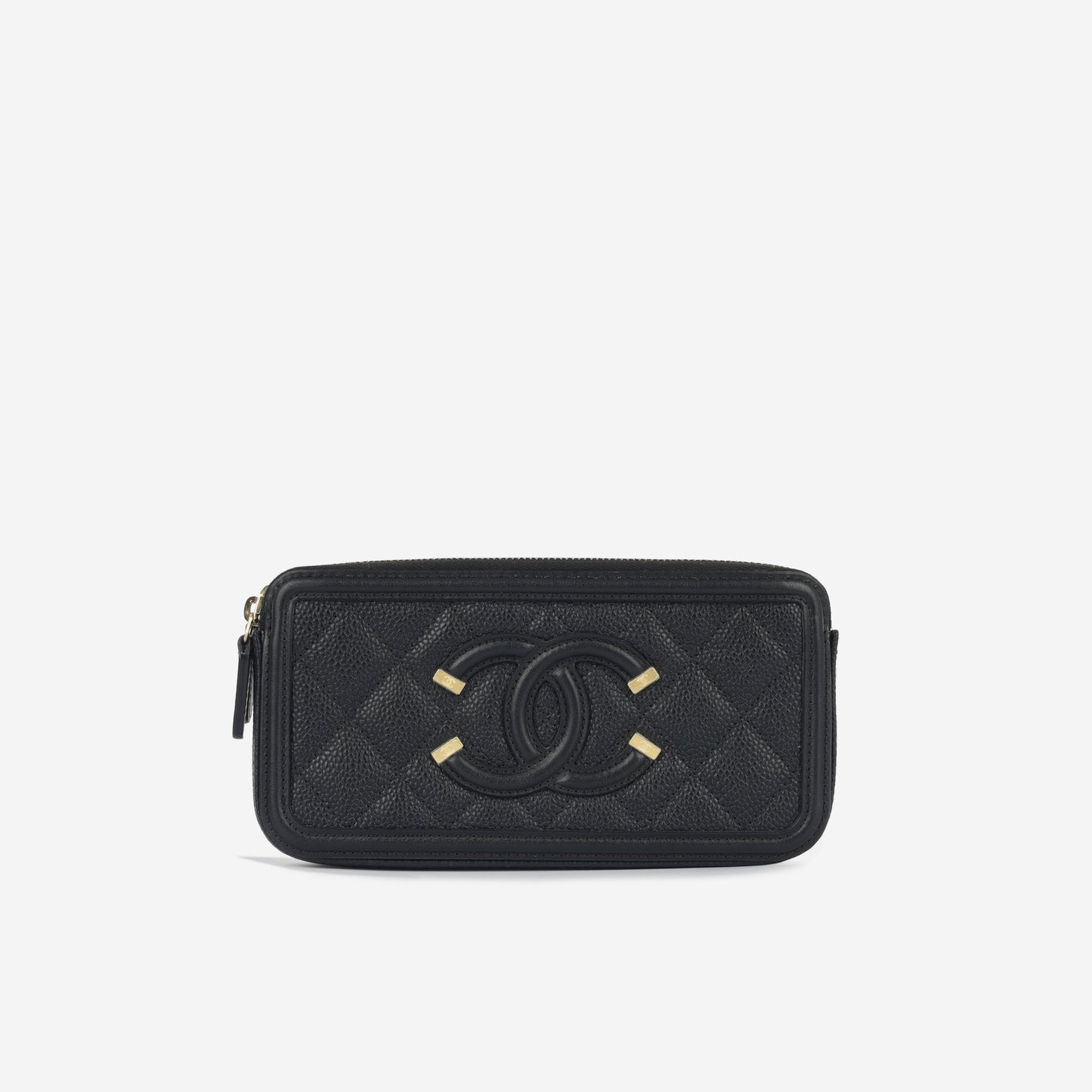 Chanel Cc Filigree Clutch On Chain