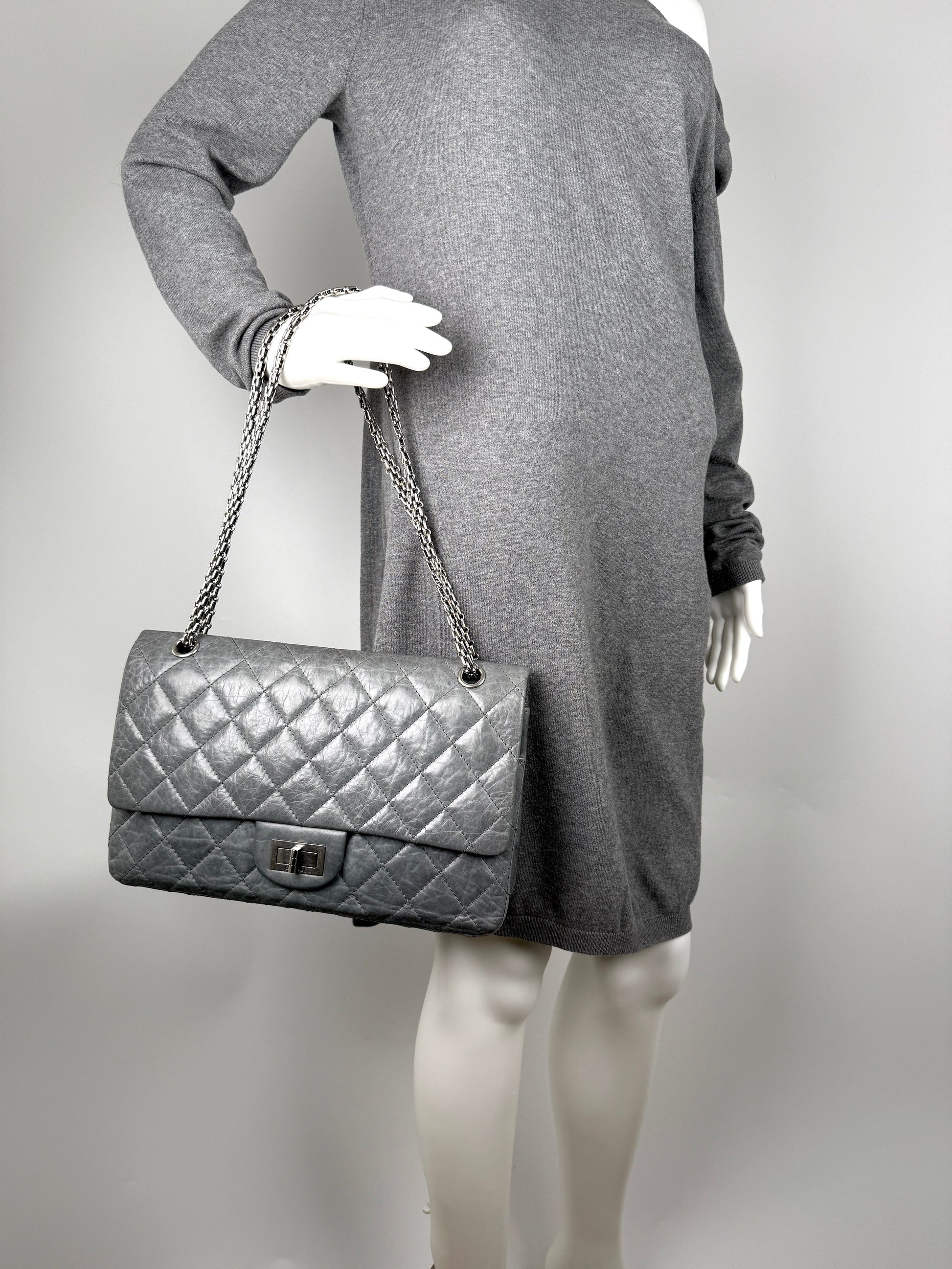 Chanel Gray 227 2005 Reissue 2.55 Shoulder Bag - Rovelle Bags