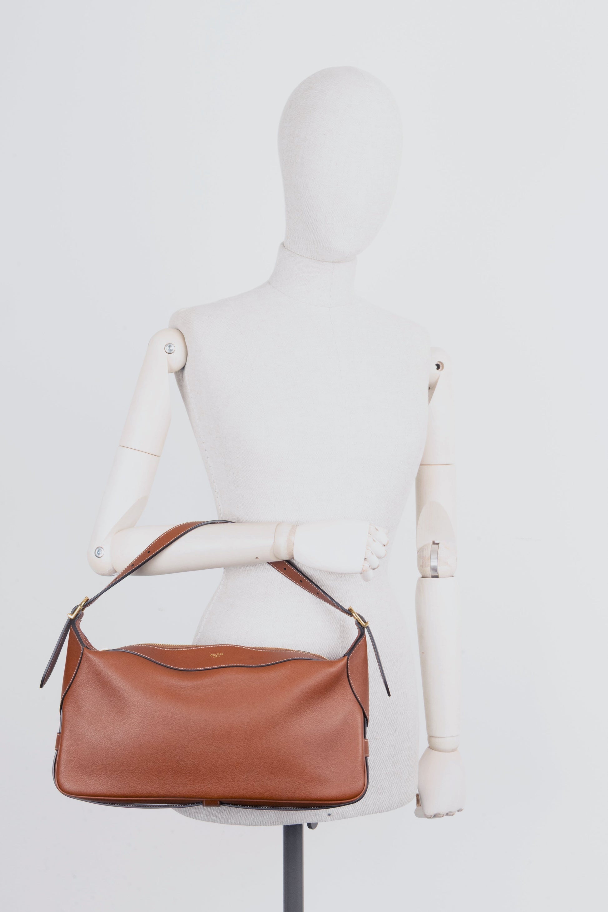 CELINE Medium Romy Bag Leather Brown