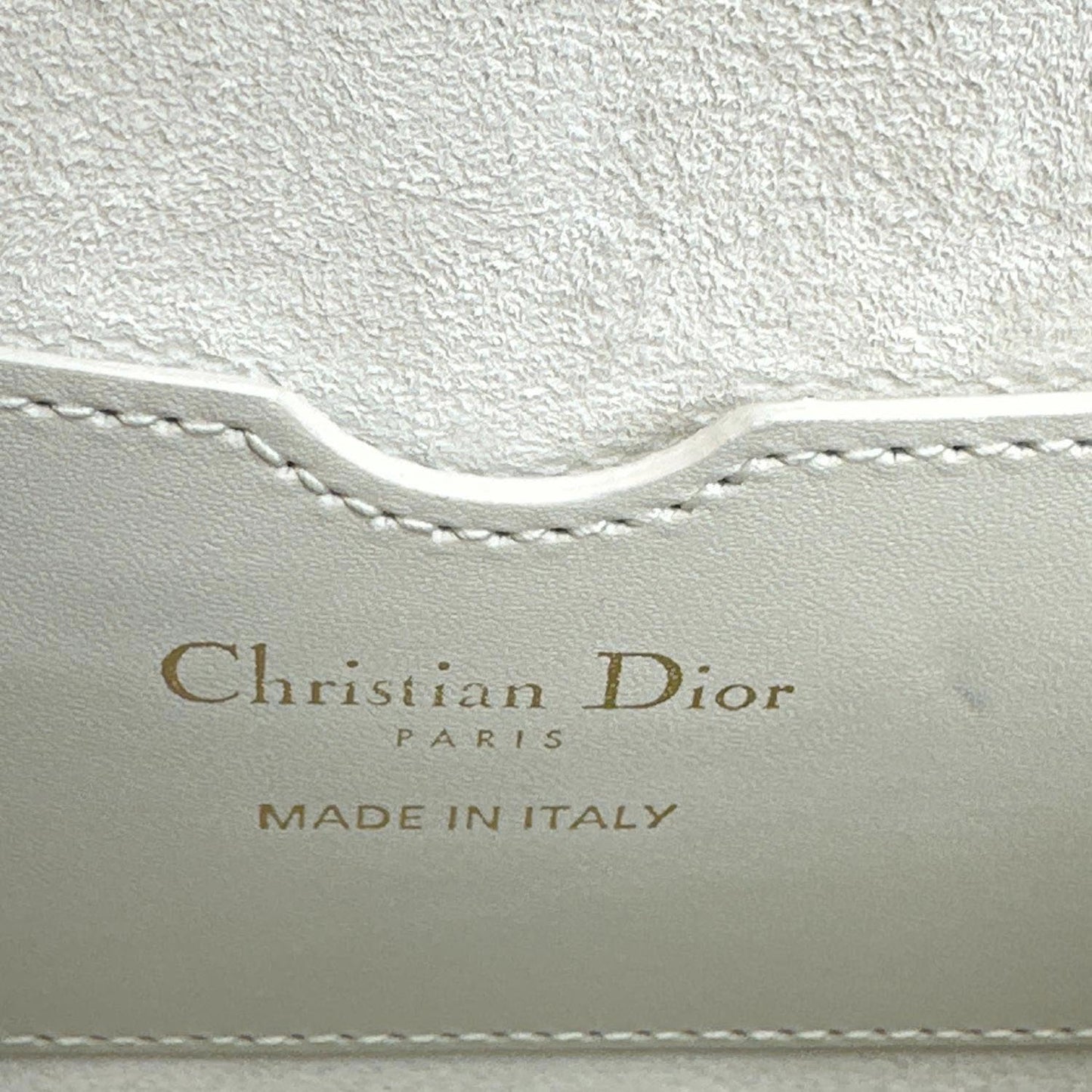 CHRISTIAN DIOR Bobby East West Calfskin Leather Shoulder Bag Off White