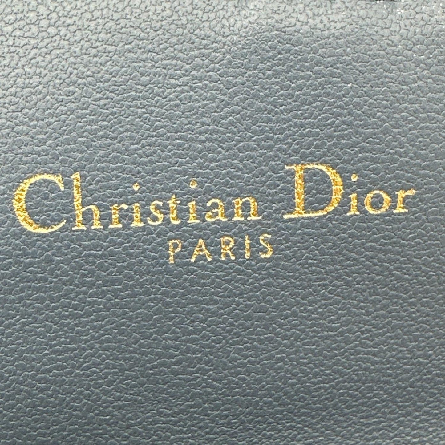 CHRISTIAN DIOR Saddle Pouch With Chain Leather Crossbody Bag Blue