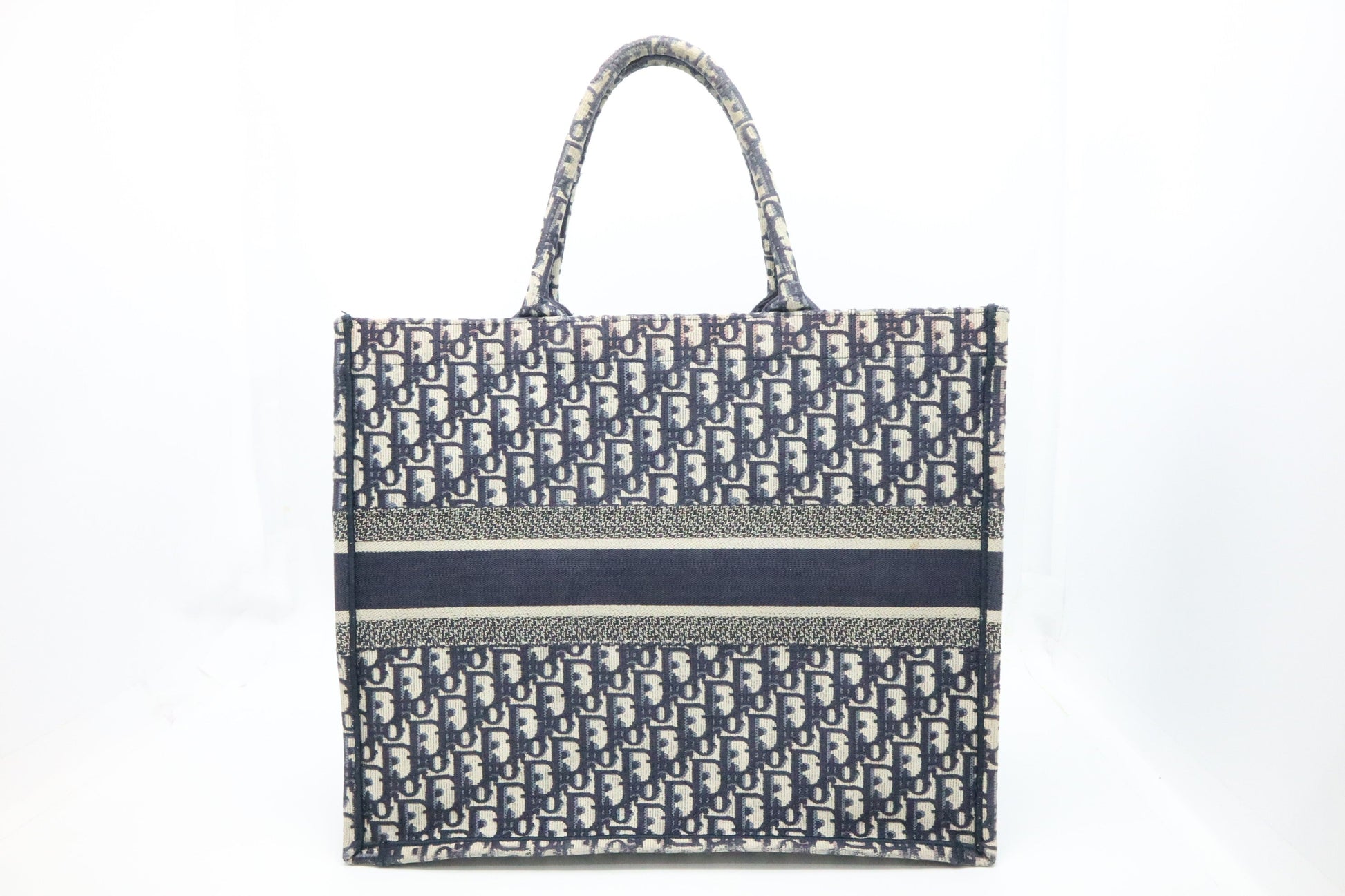 Dior Large Book Tote in Blue Oblique Canvas