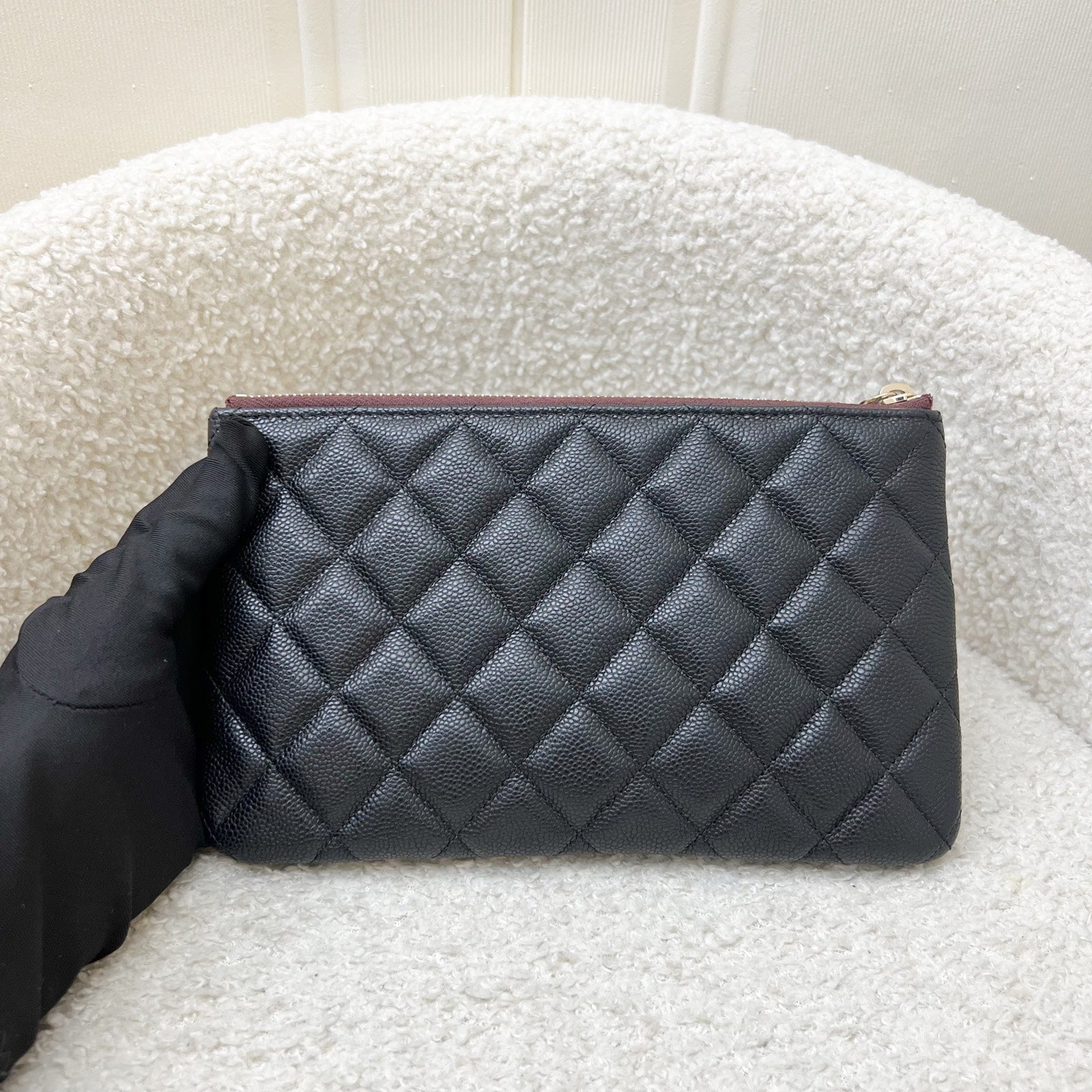 Chanel Classic Small O-Case Pouch in Clutch Bag - Rovelle Bags