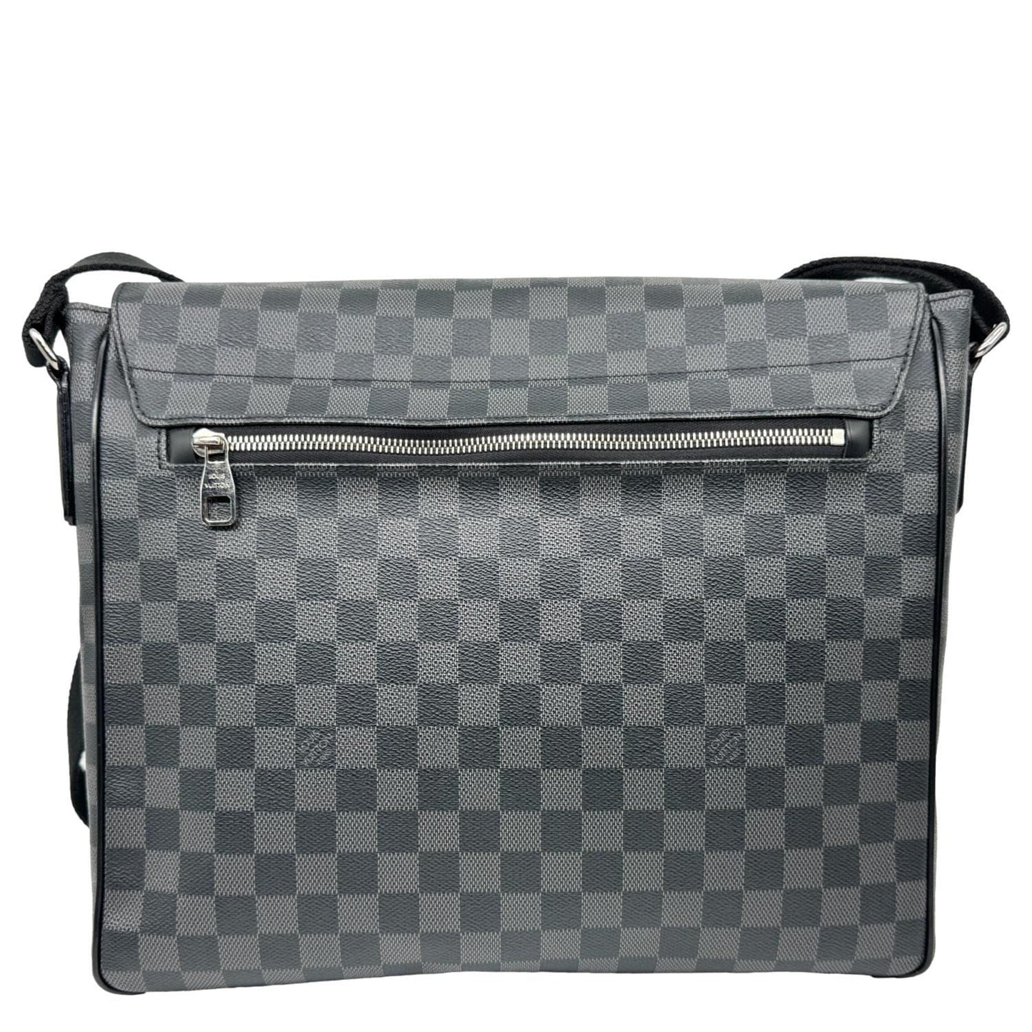 LOUIS VUITTON District MM Monogram Eclipse Messenger Bag Black