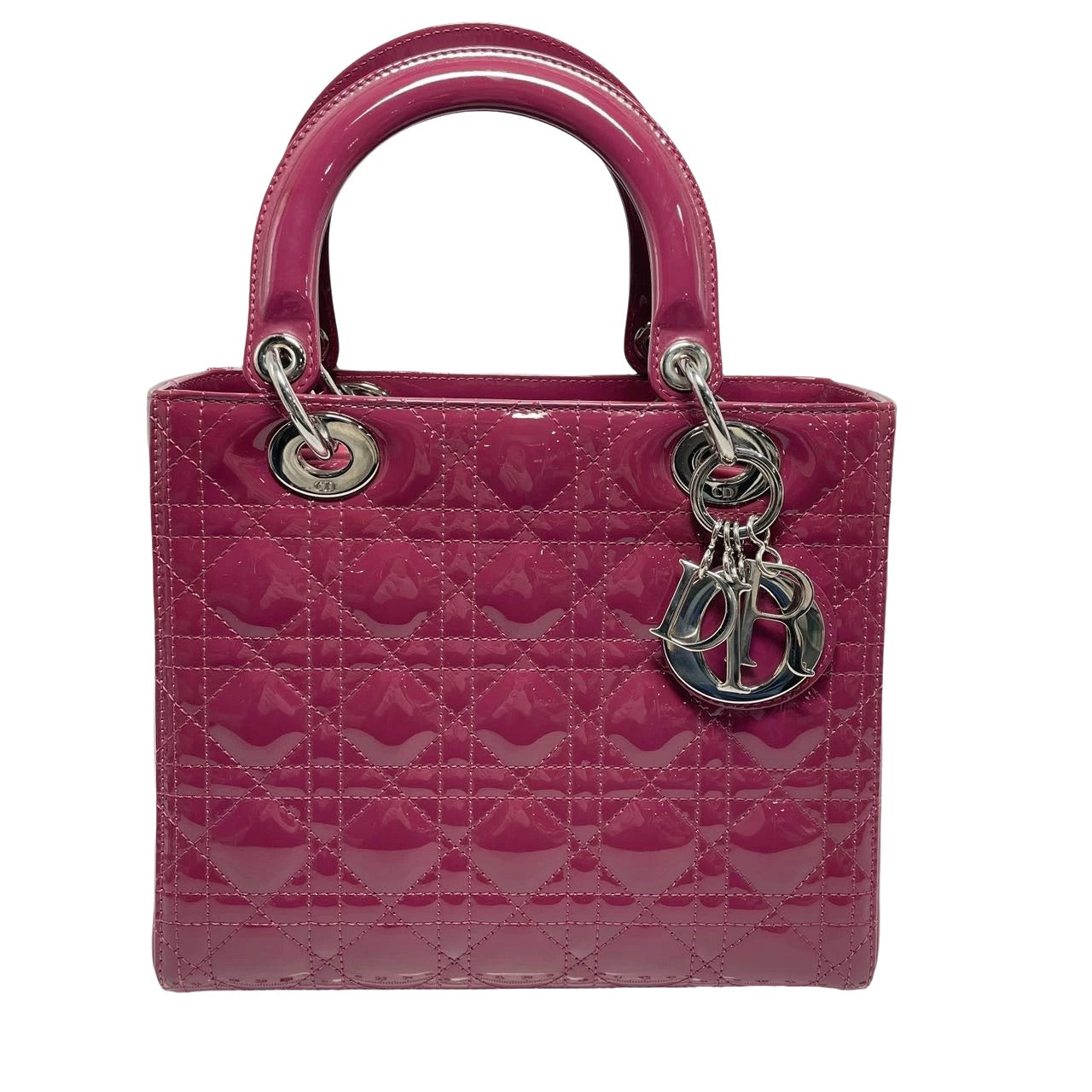 Lady Dior Medium Purple Patent Leather Handbag