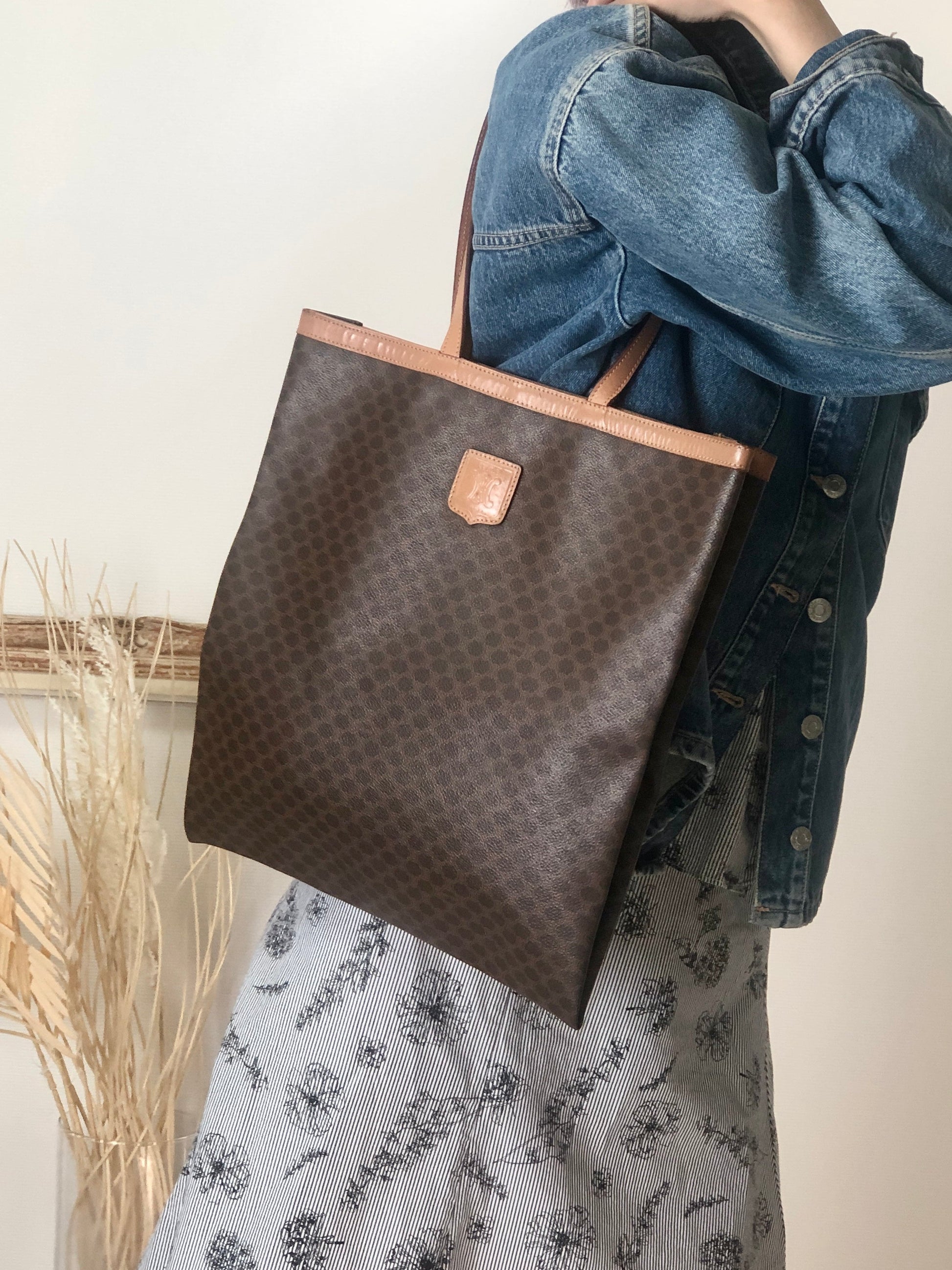 CELINE Handbag Totebag Brown fpujkf