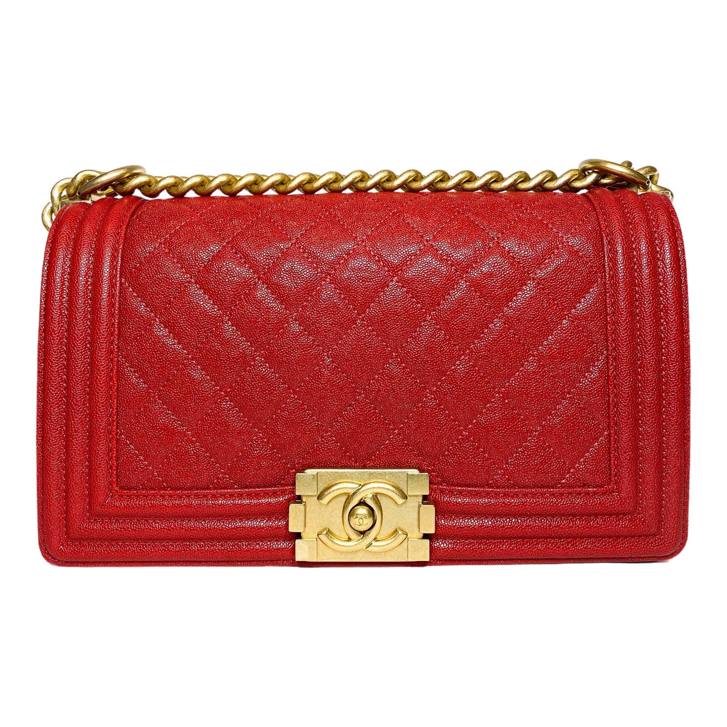 Chanel Red Boy Handbag - Rovelle Bags