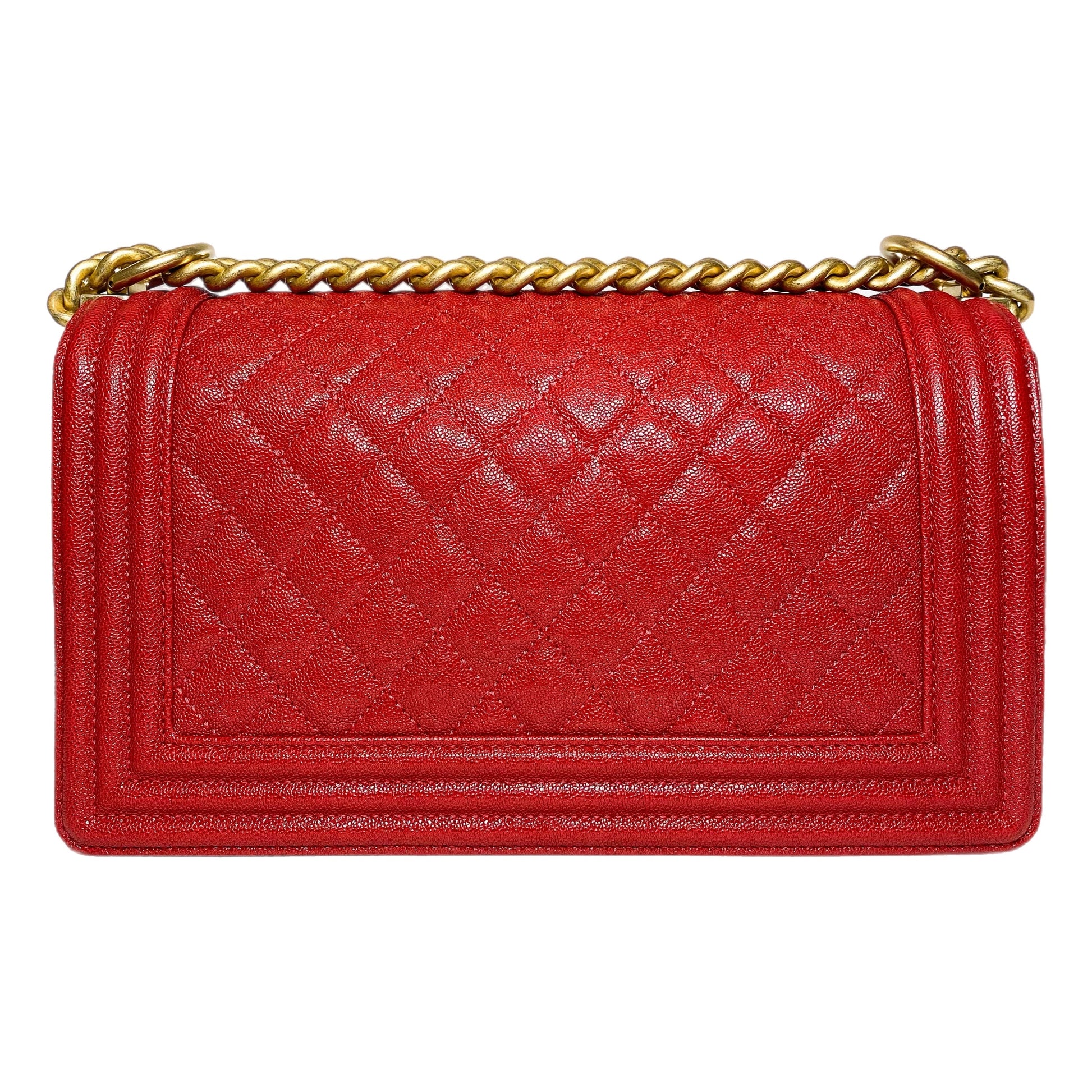 Chanel Red Boy Handbag - Rovelle Bags