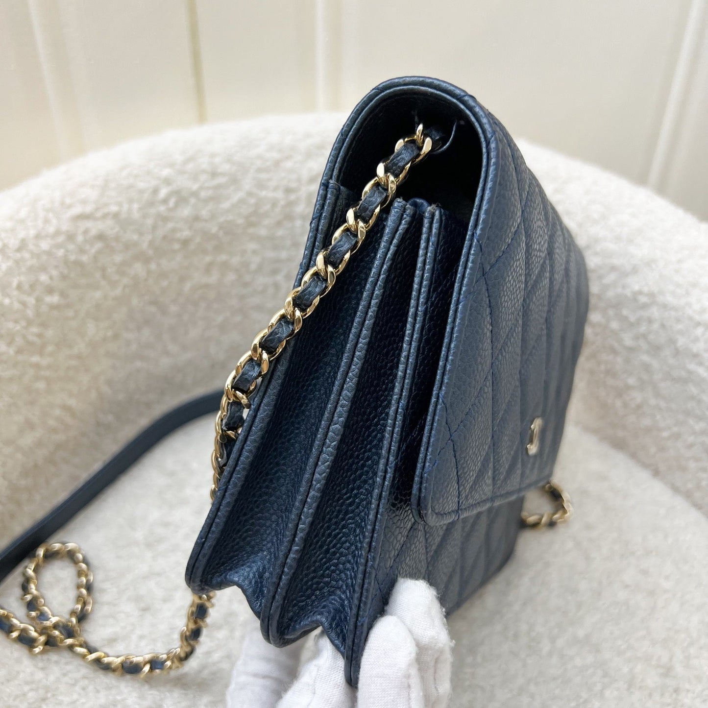 Chanel Square Wallet on Chain WOC Crossbody Bag - Rovelle Bags