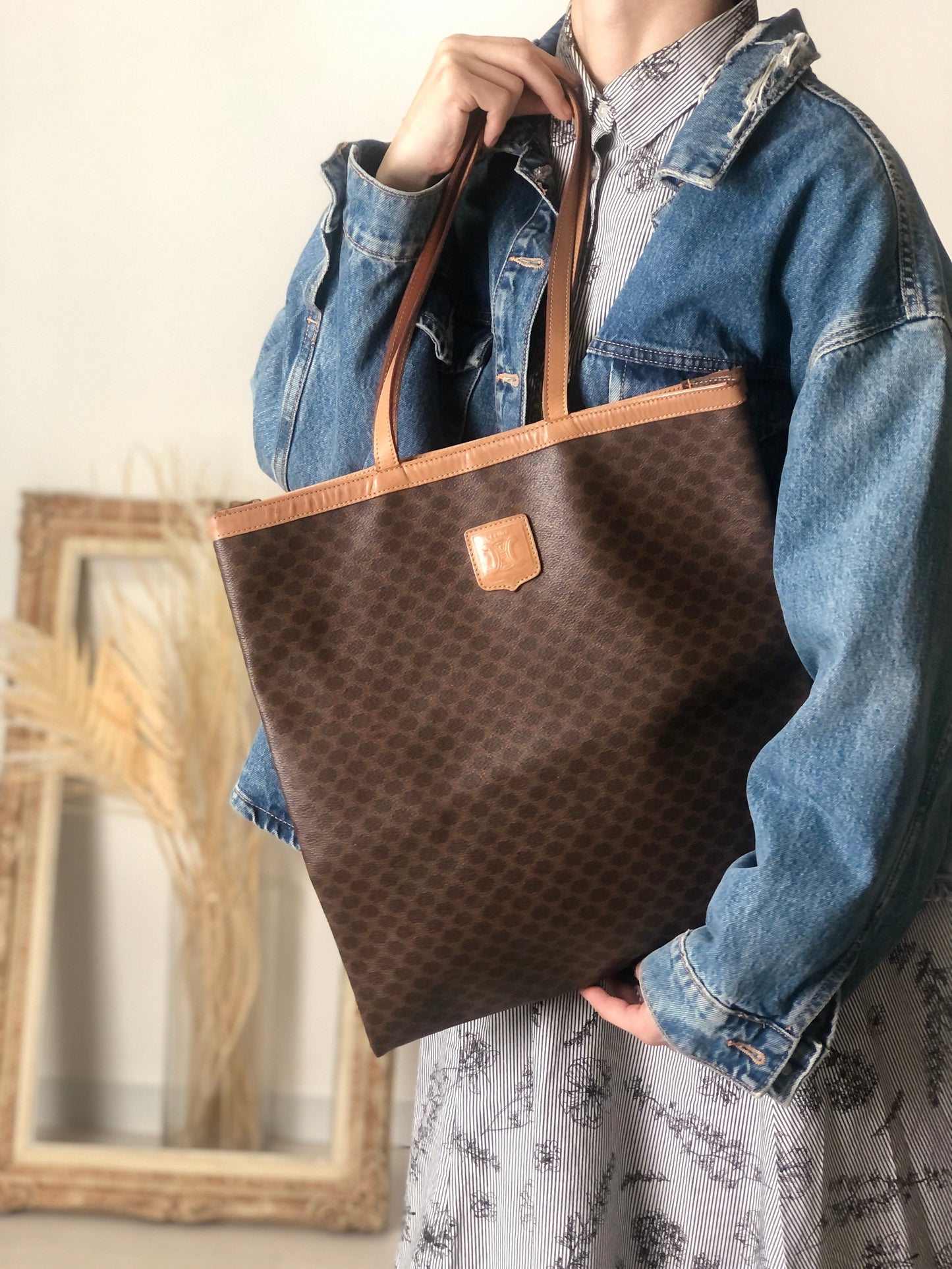 CELINE Handbag Totebag Brown fpujkf