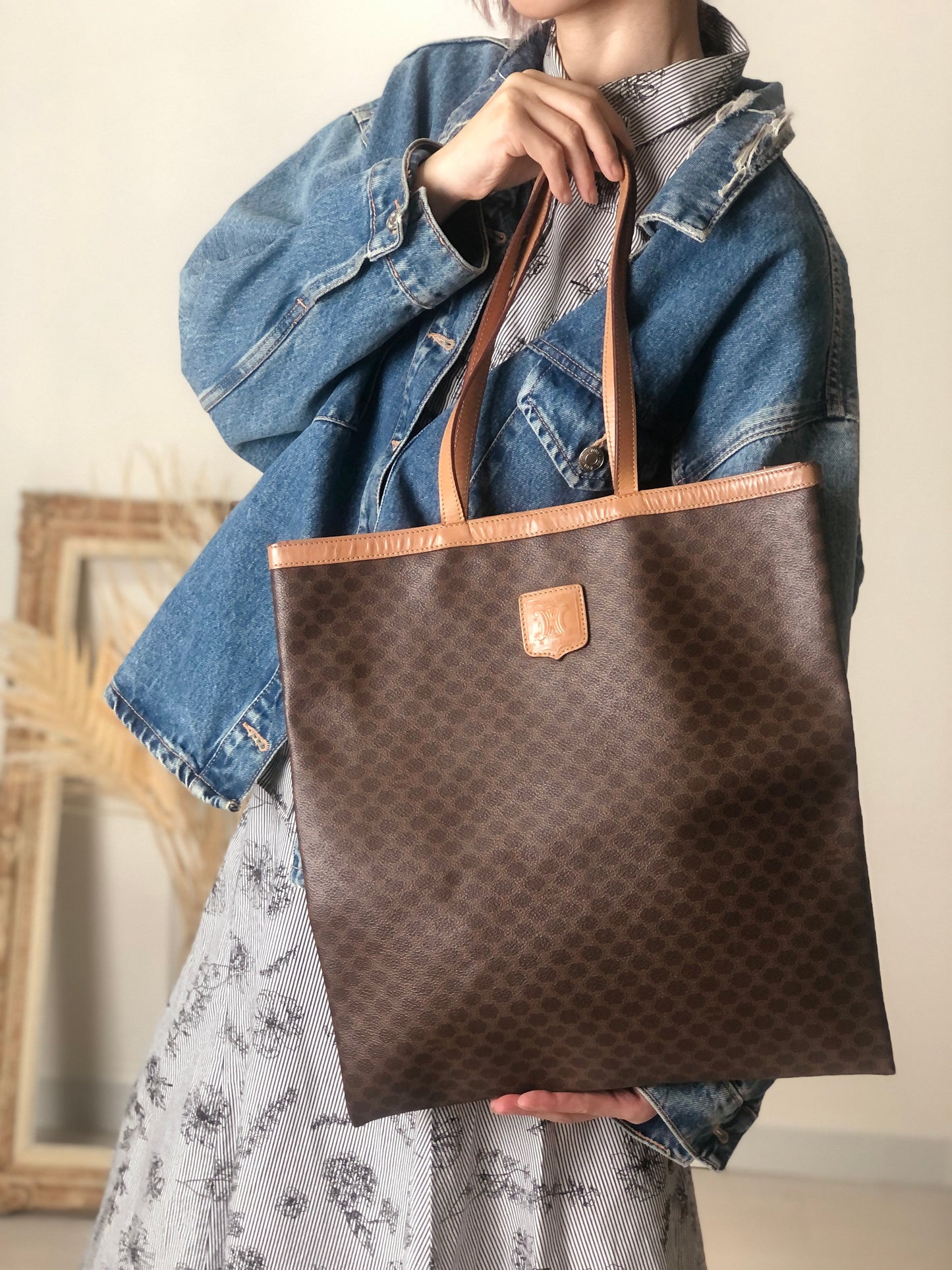 CELINE Handbag Totebag Brown fpujkf