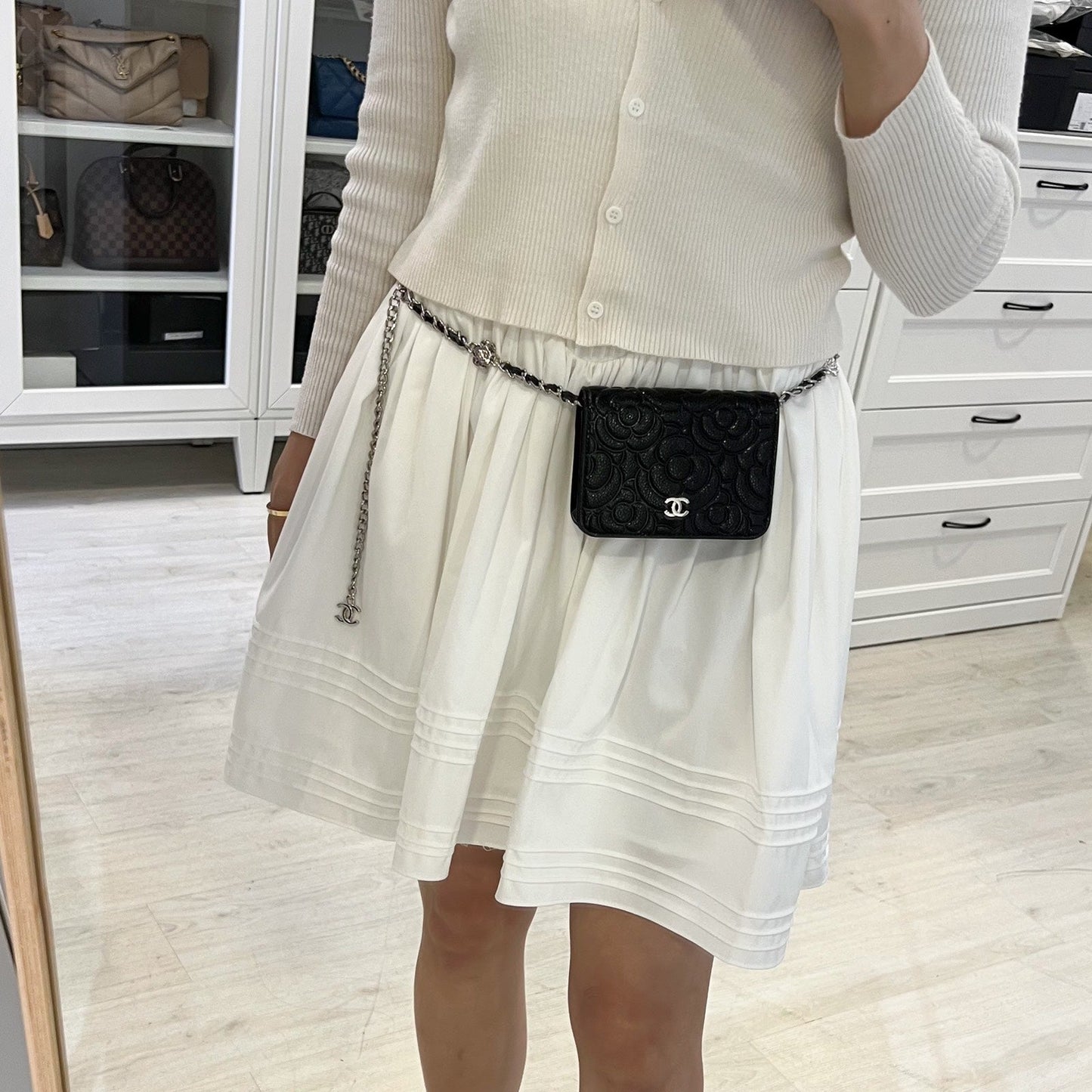 Chanel 20K Camellia Micro Flap / Flap Bag - Rovelle Bags
