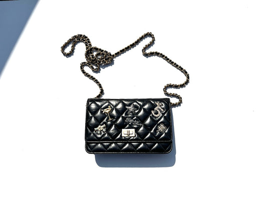 Chanel Black Calfskin Charm Reissue 2.55 Crossbody Bag - Rovelle Bags