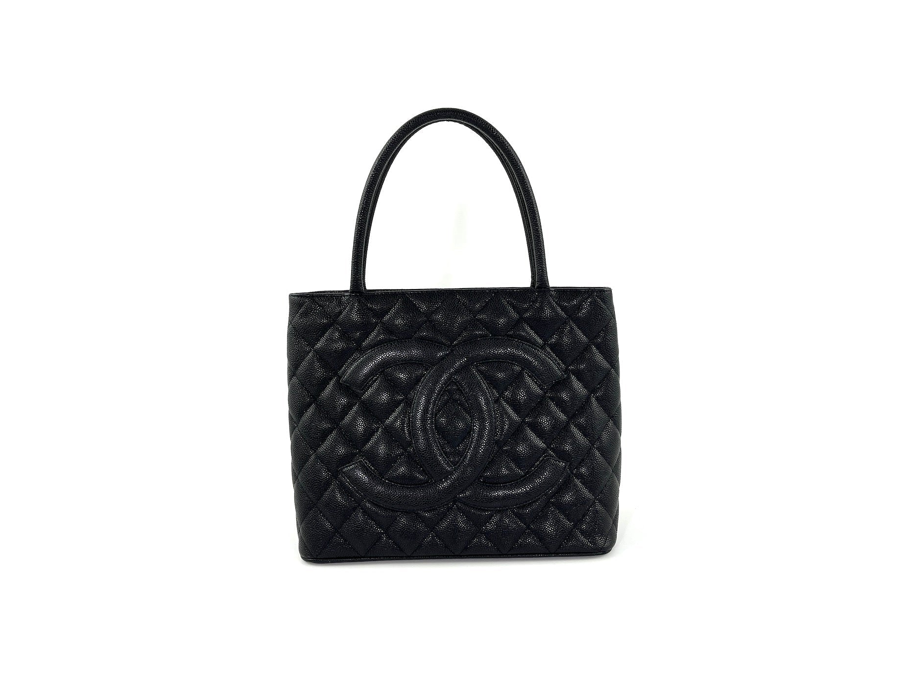 Chanel Black Caviar 2010 Quilted Medallion Tote Bag - Rovelle Bags