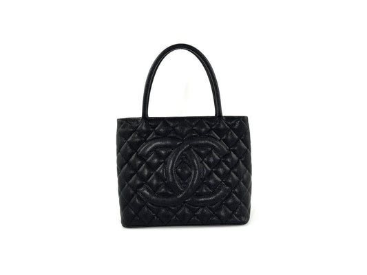 Chanel Black Caviar 2010 Quilted Medallion Tote Bag - Rovelle Bags