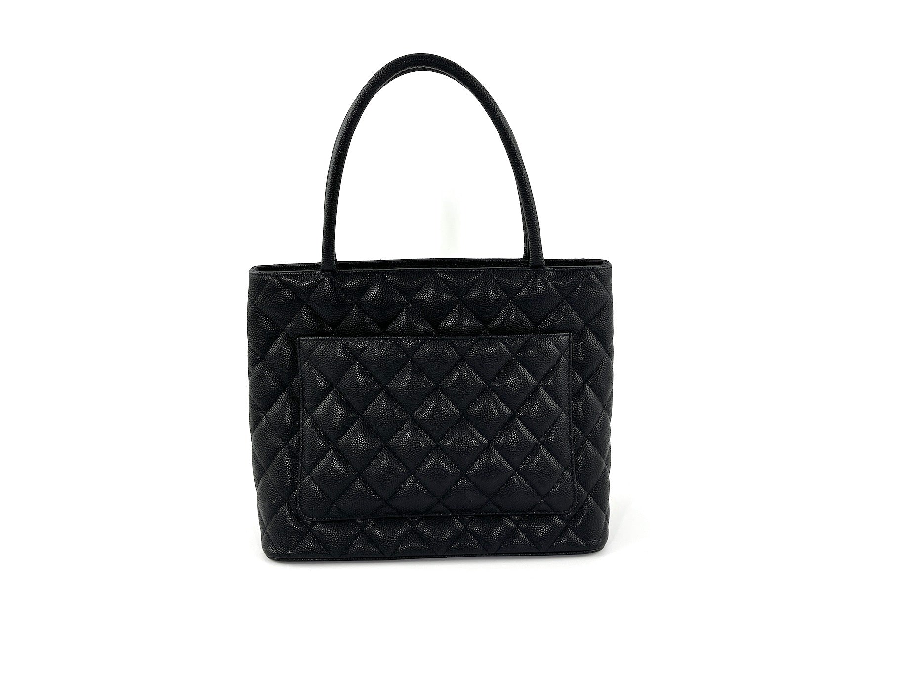 Chanel Black Caviar 2010 Quilted Medallion Tote Bag - Rovelle Bags