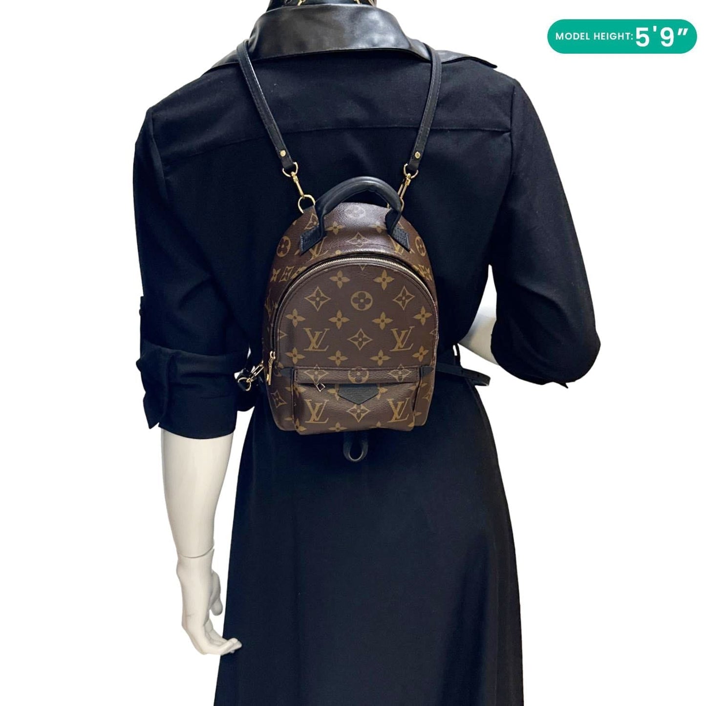 LOUIS VUITTON Palm Spring Mini Monogram Canvas Backpack Brown