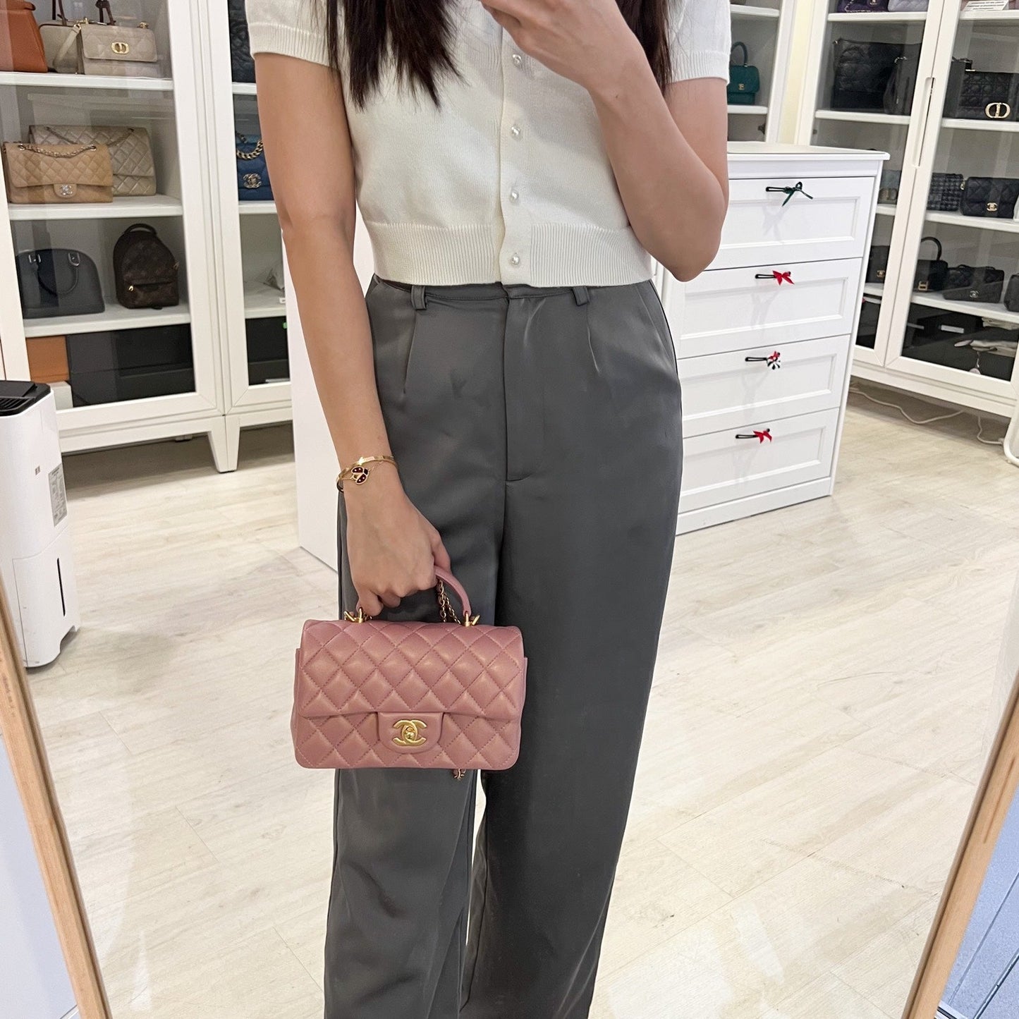Chanel Top Handle Mini Rectangle Flap Flap Bag - Rovelle Bags