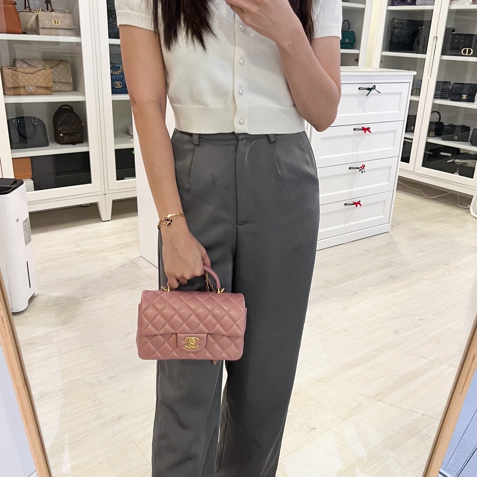 Chanel Top Handle Mini Rectangle Flap Flap Bag - Rovelle Bags