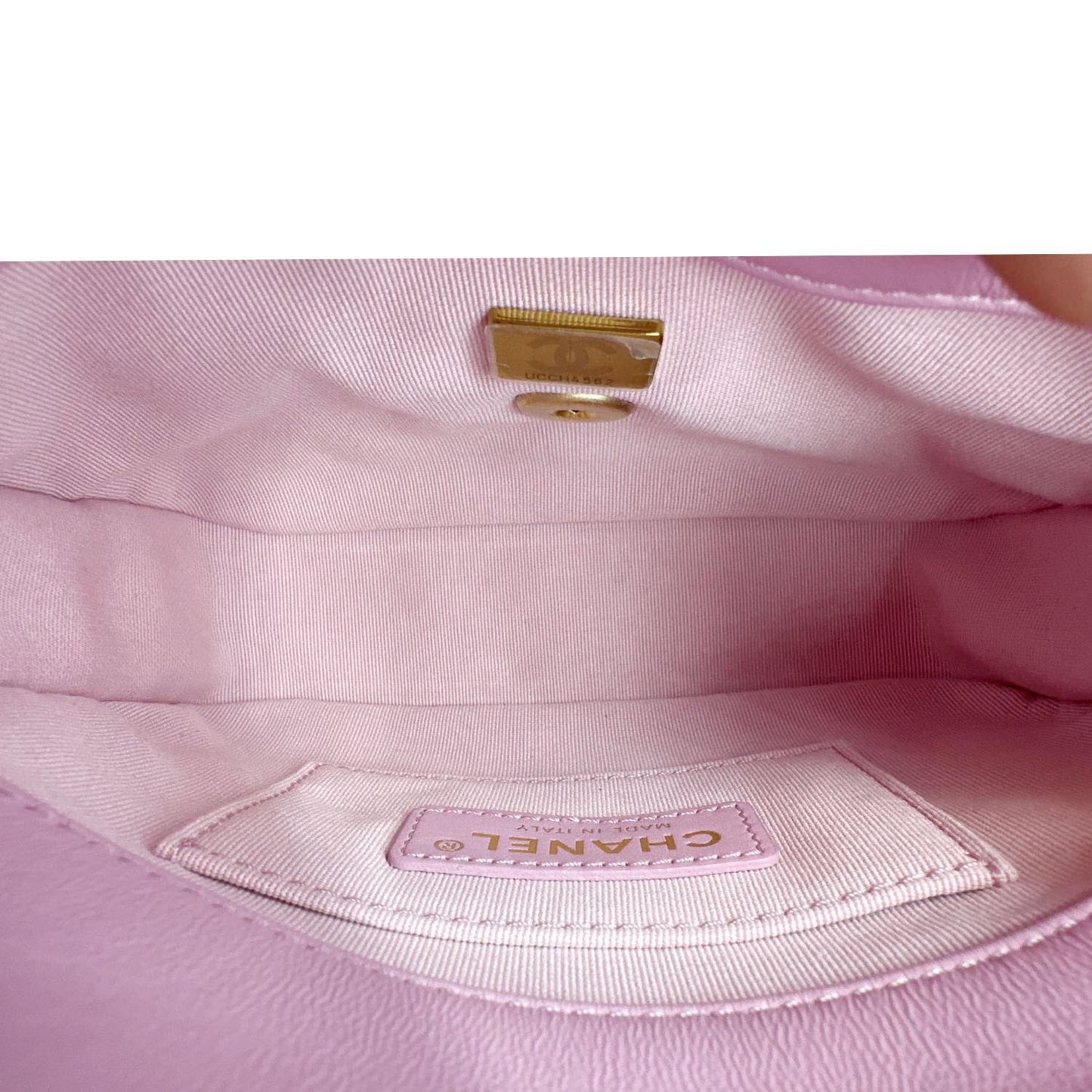 CHANEL CC Flap Candy Chain Mini Quilted Lambskin Leather Crossbody Bag Pink