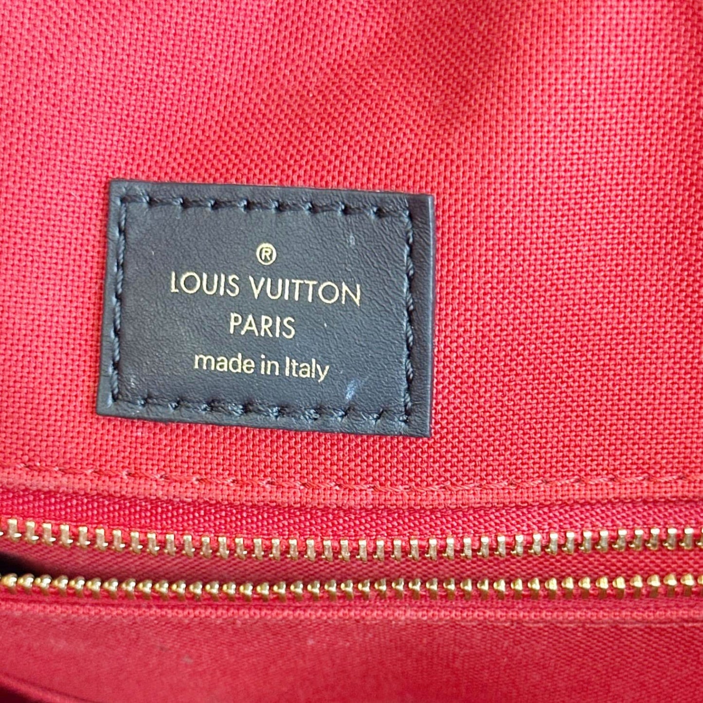 LOUIS VUITTON Onthego GM Giant Monogram Reverse Canvas Tote Bag Brown