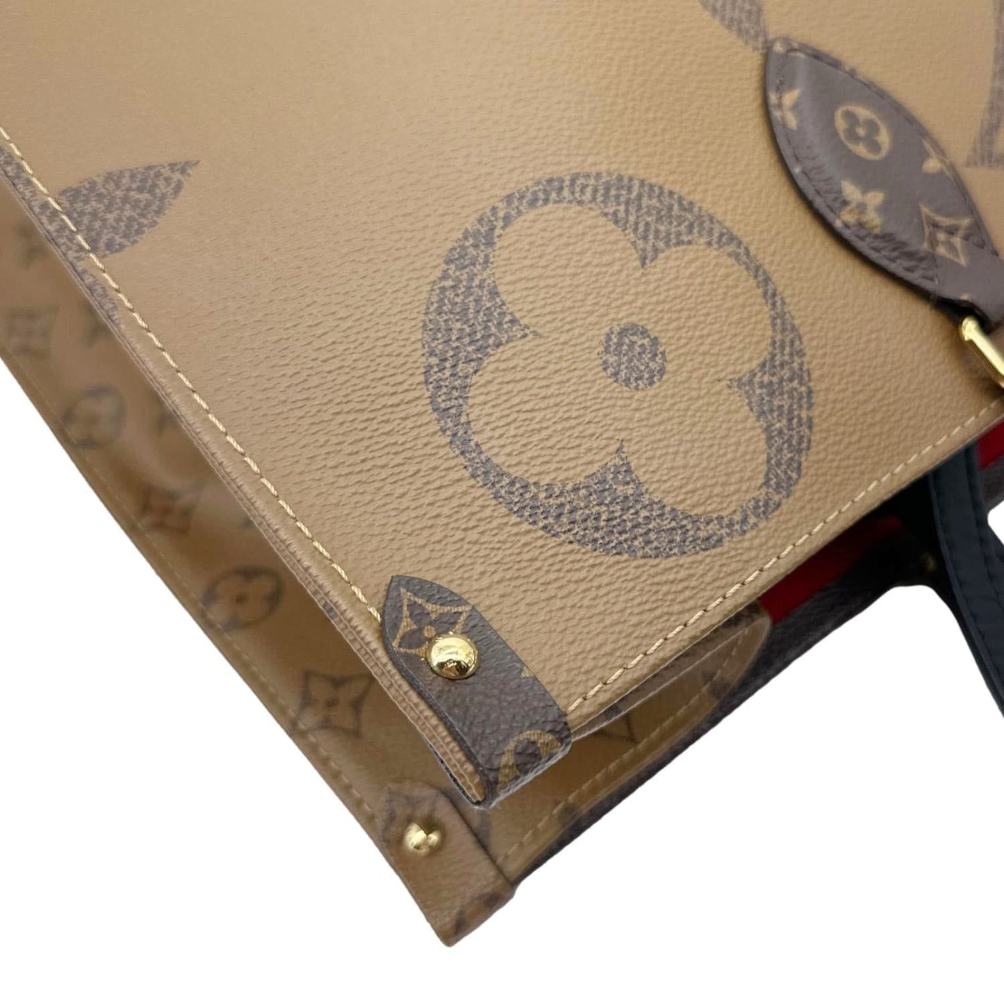 LOUIS VUITTON Onthego GM Giant Monogram Reverse Canvas Tote Bag Brown