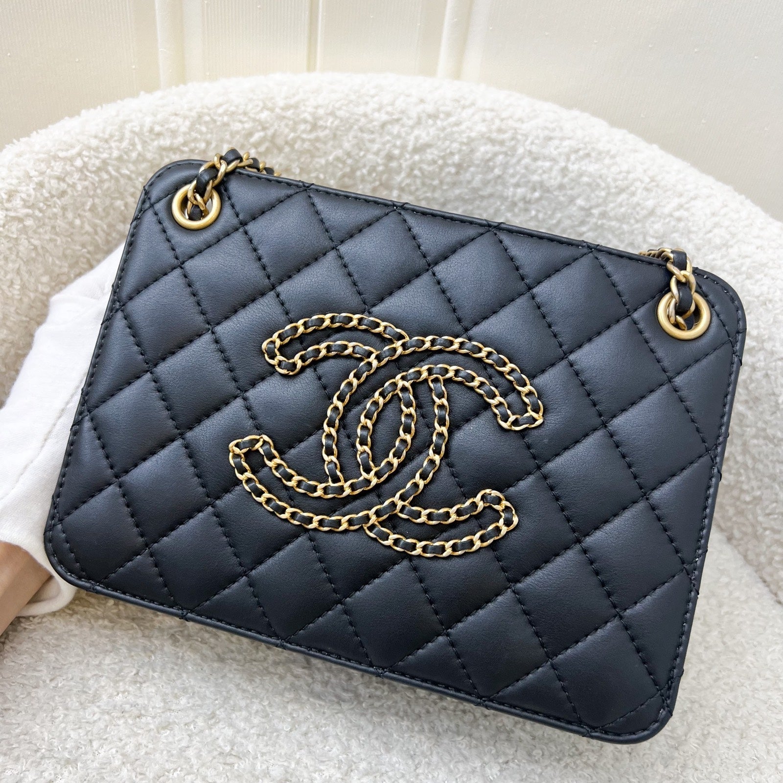 Chanel Mini Accordion Tote in Black Tote Bag - Rovelle Bags