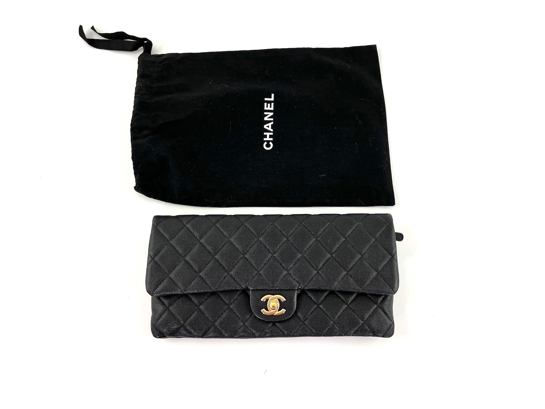 Chanel Classic 2021 Black Quilted Caviar Flap Bag - Rovelle Bags