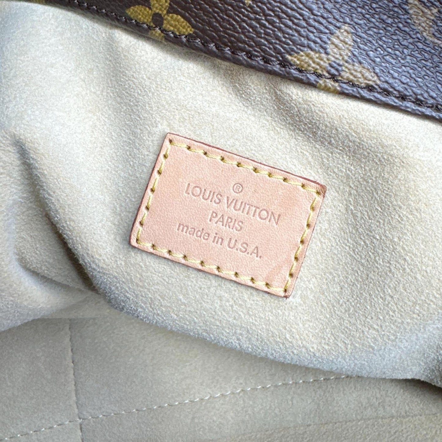 LOUIS VUITTON Artsy MM Monogram Canvas Hobo Bag Brown
