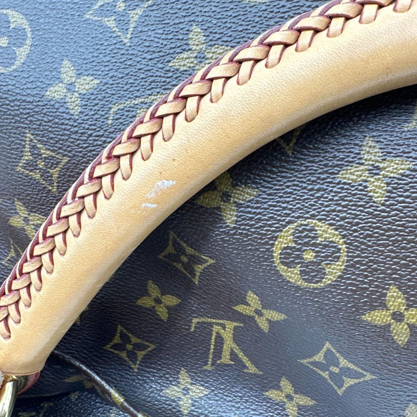 LOUIS VUITTON Artsy MM Monogram Canvas Hobo Bag Brown