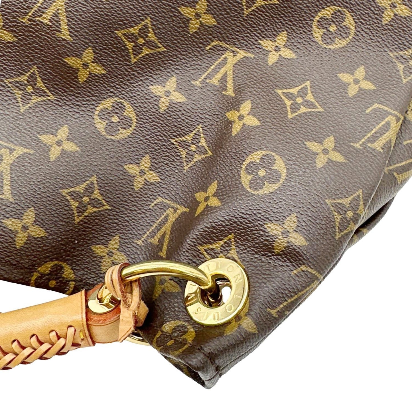 LOUIS VUITTON Artsy MM Monogram Canvas Hobo Bag Brown