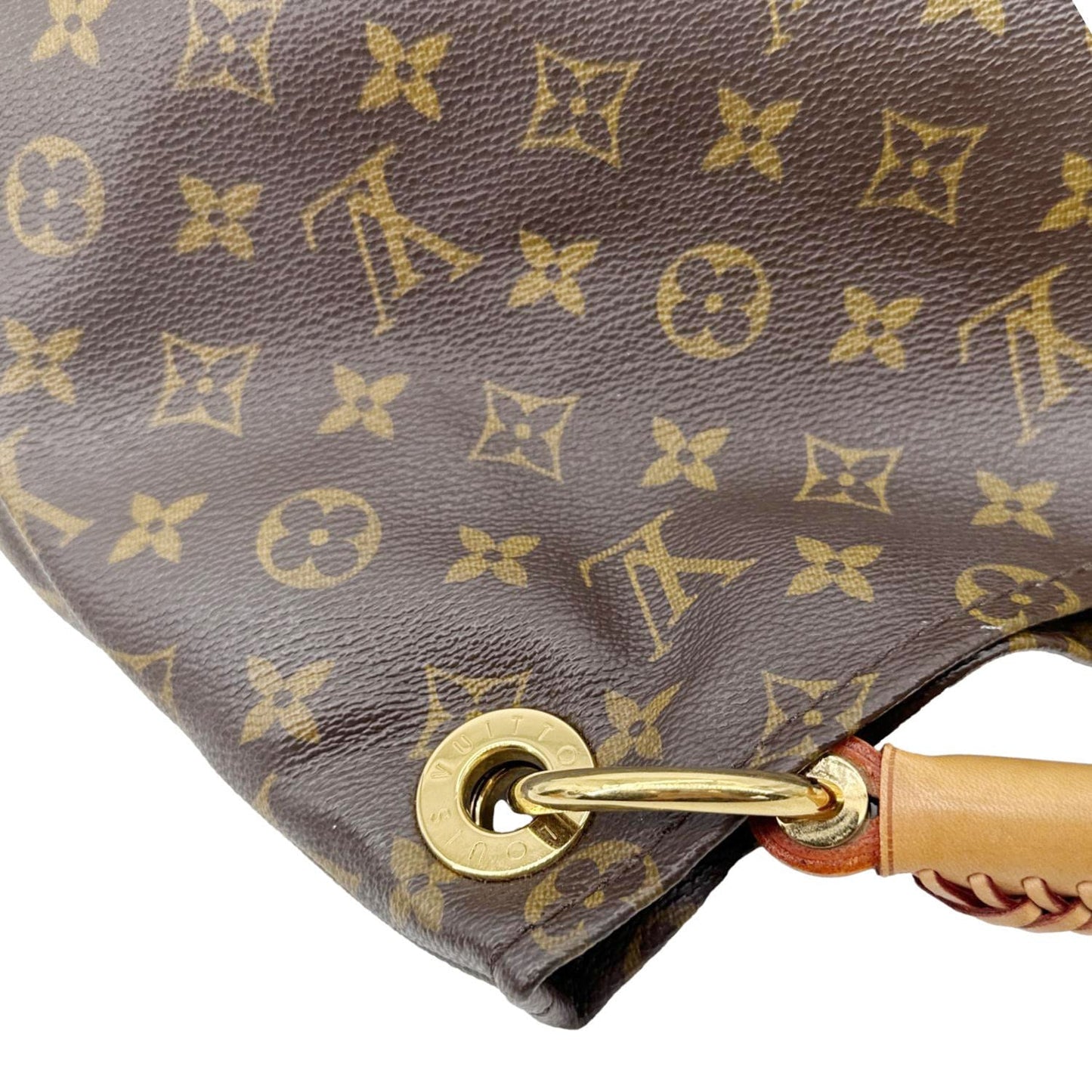 LOUIS VUITTON Artsy MM Monogram Canvas Hobo Bag Brown