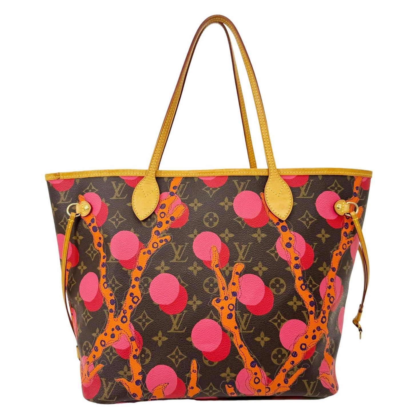 LOUIS VUITTON Neverfull MM Grenade Ramages Monogram Canvas Tote Bag Brown