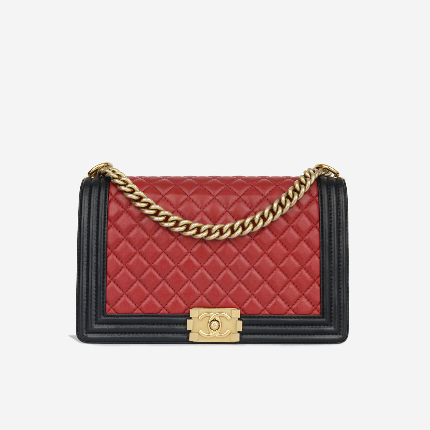 Chanel Boy Bag Lambskin Black Shoulder Bag Style 26