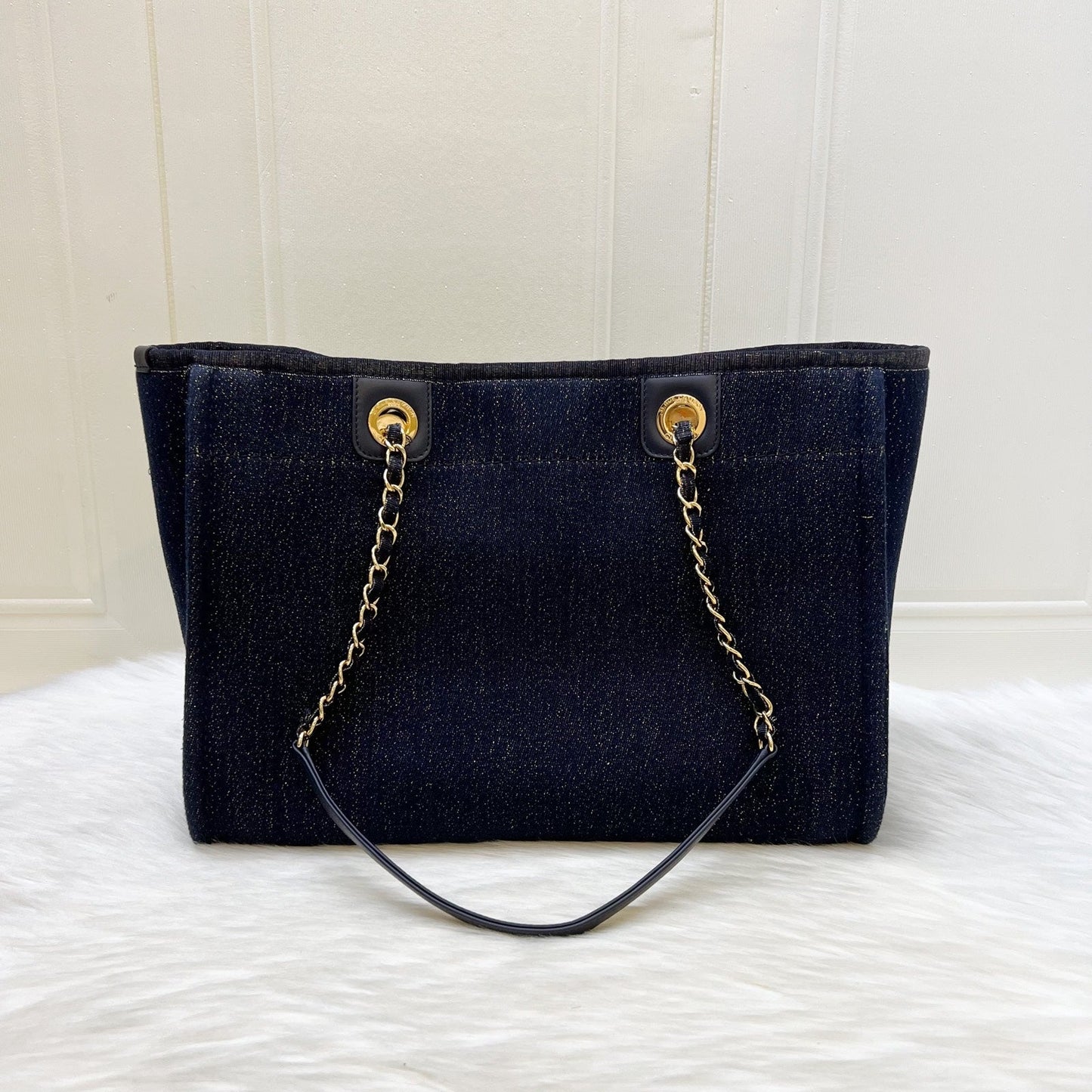 Chanel Deauville Medium Tote in Navy Tote Bag - Rovelle Bags