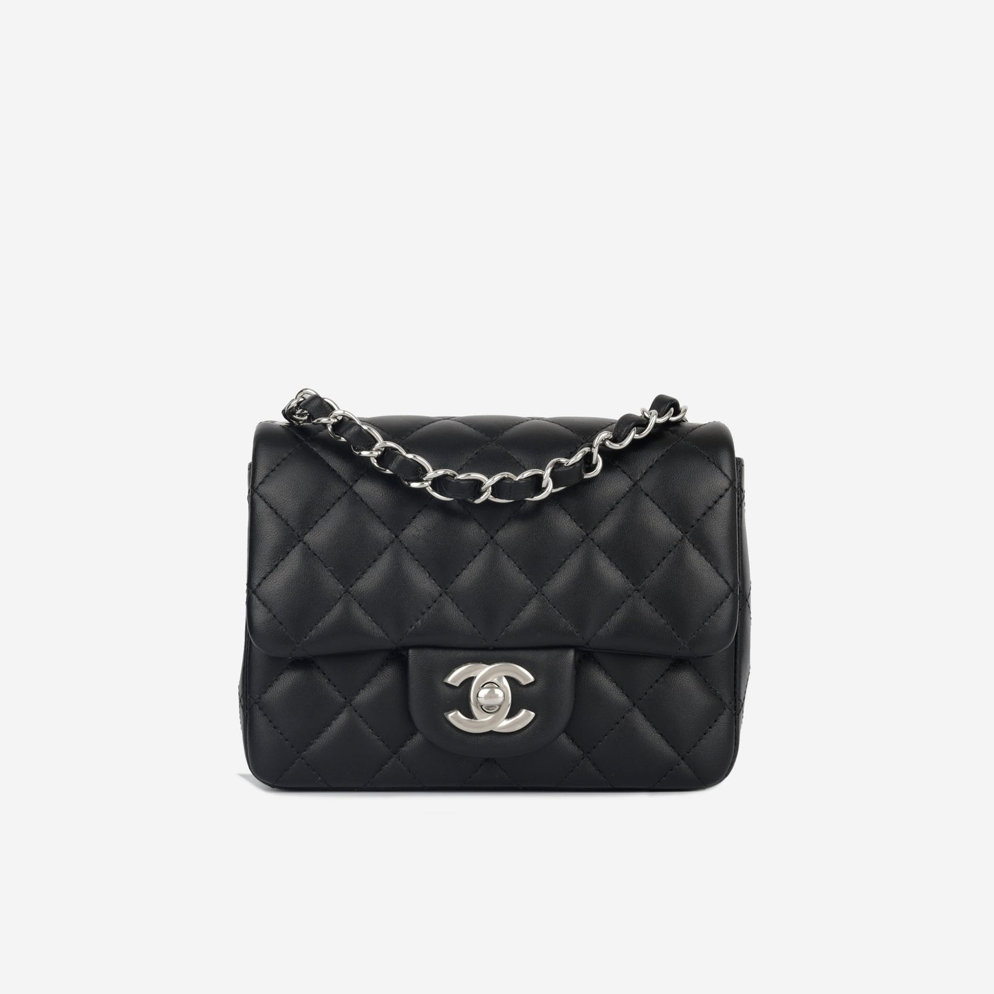 Chanel Classic Flap Lambskin Black Shoulder Bag Style 209