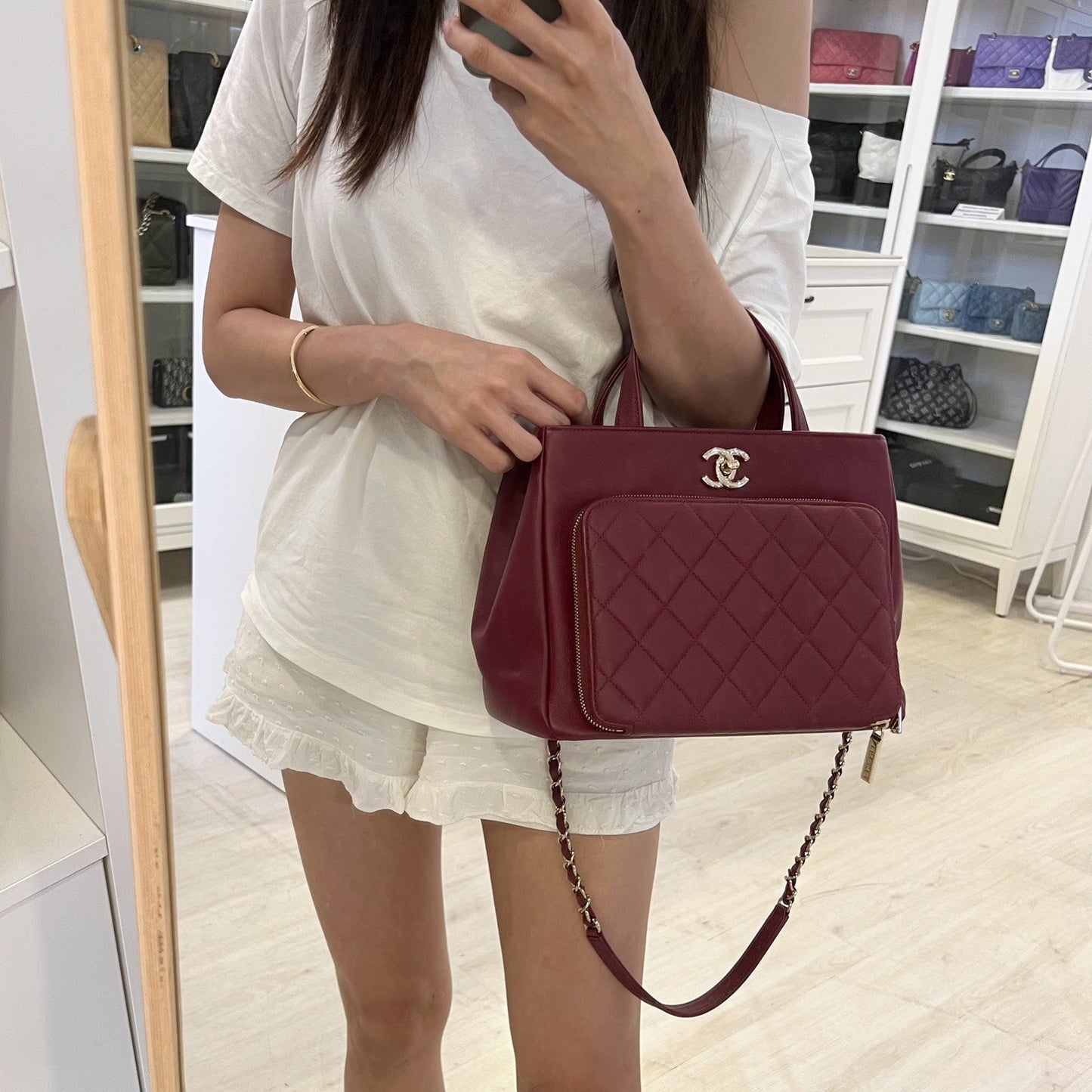 Chanel Business Affinity Top Handle Tote Tote Bag - Rovelle Bags